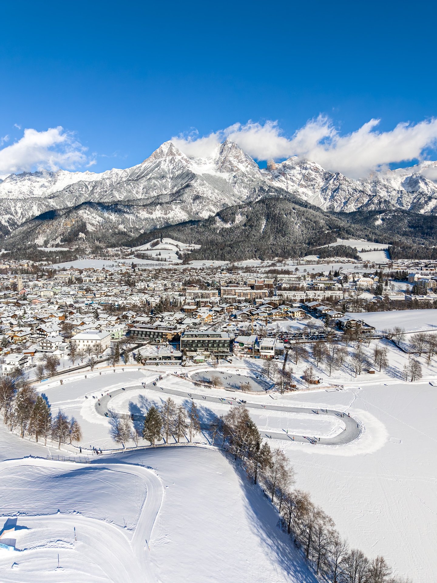Saalfelden Drohnenaufnahmen im Winter