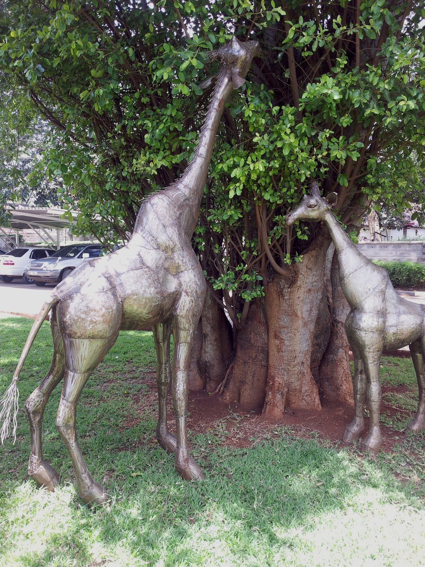 Furusato outdoor giraffe sculptures