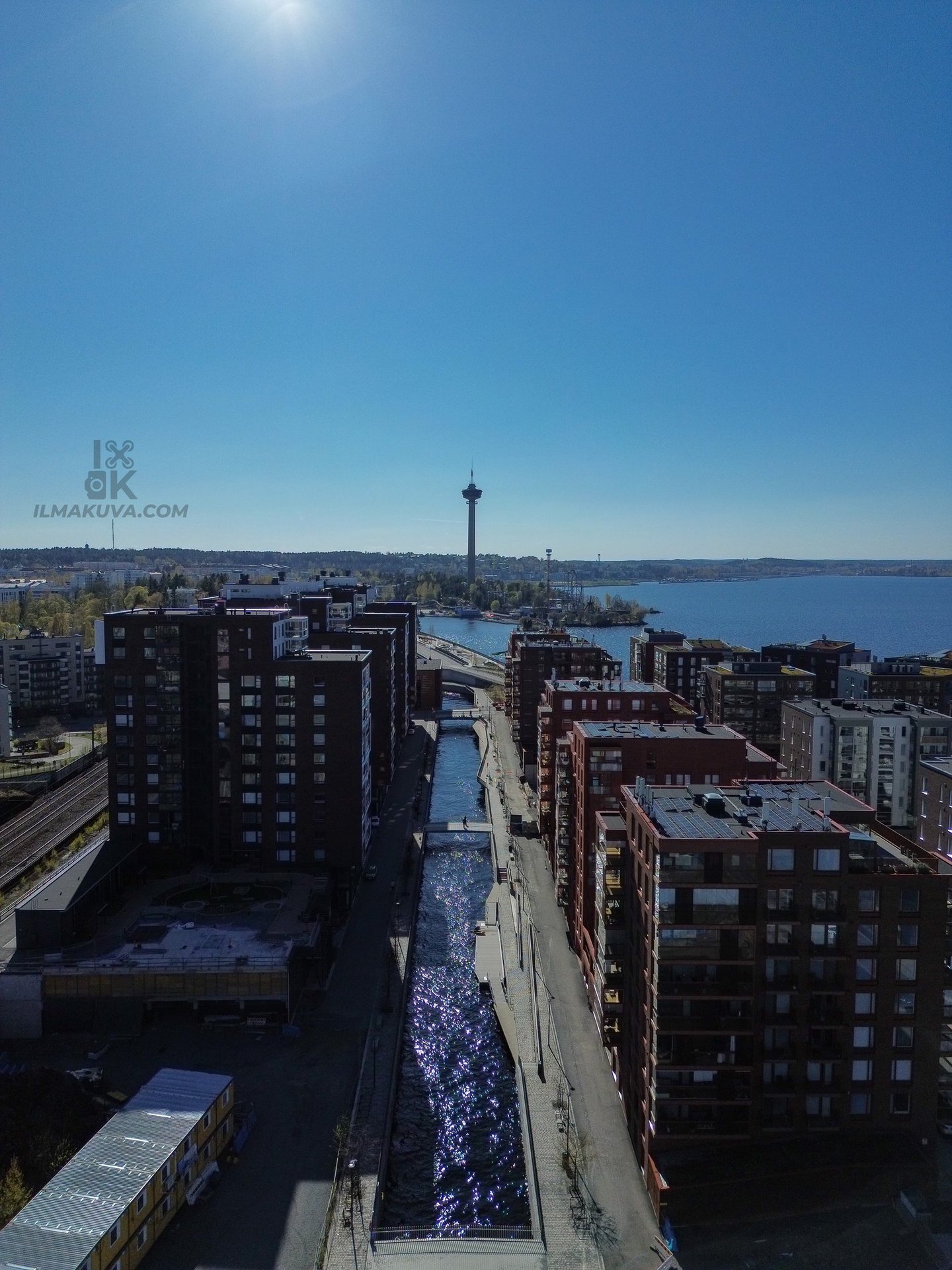 Näkymä ilmasta Ranta-Tampellasta, Tampere