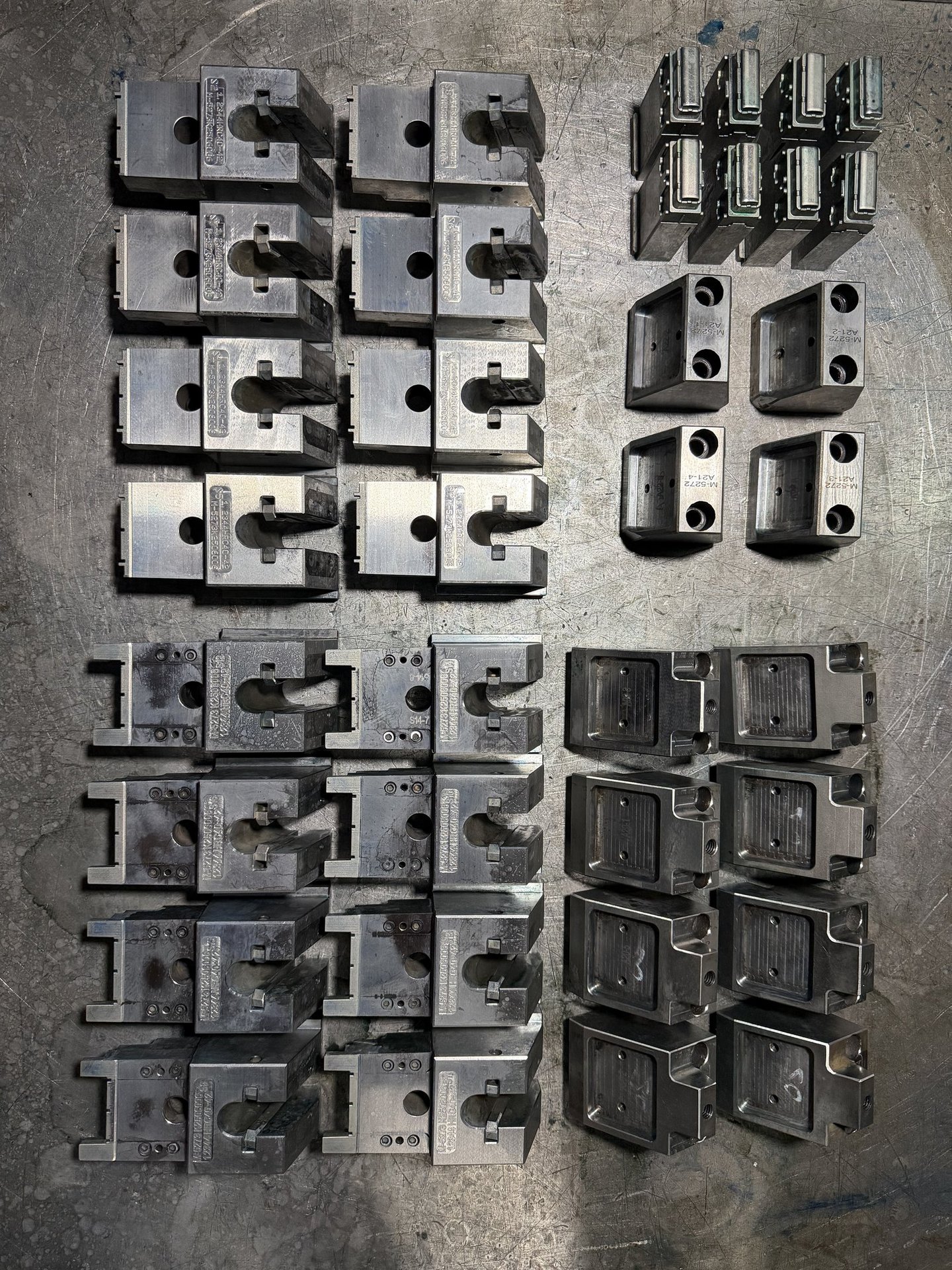 sliders and heel blocks from a single production run. Volume and dimensional consistency.
