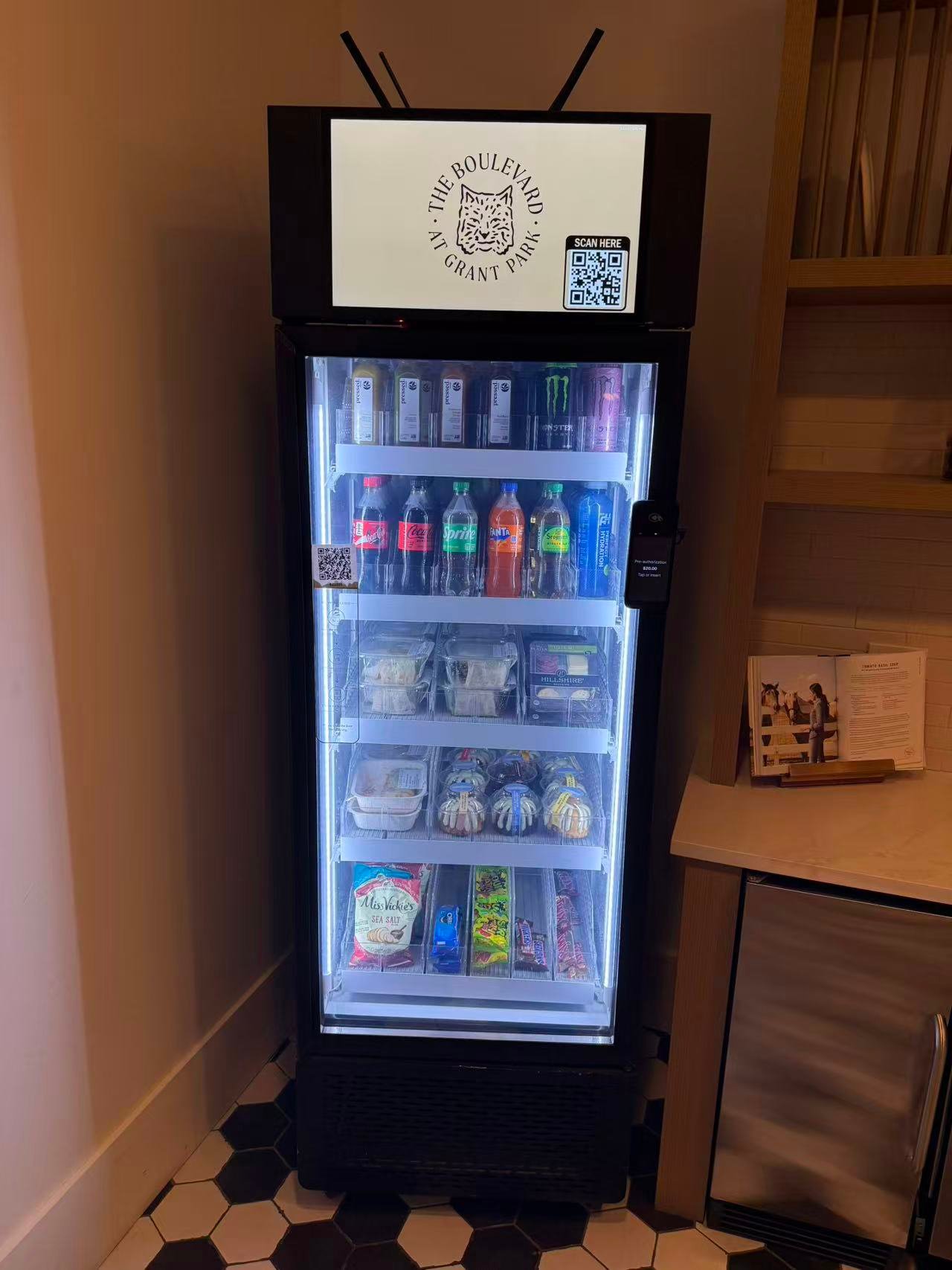 AI-powered smart cooler vending machine at The Boulevard Grant Park Atlanta - BTOZ unattended retail