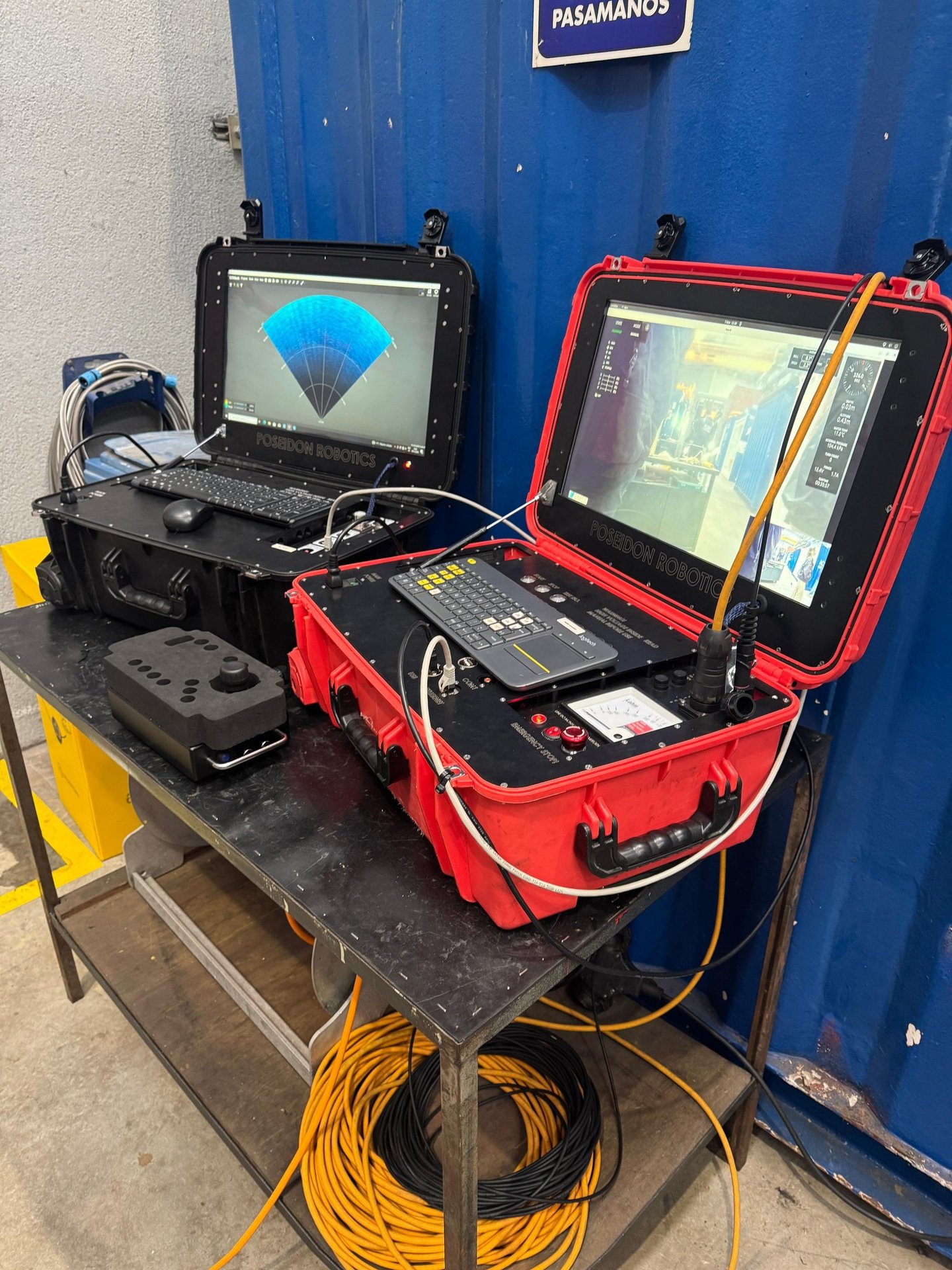 controles rov subacuático