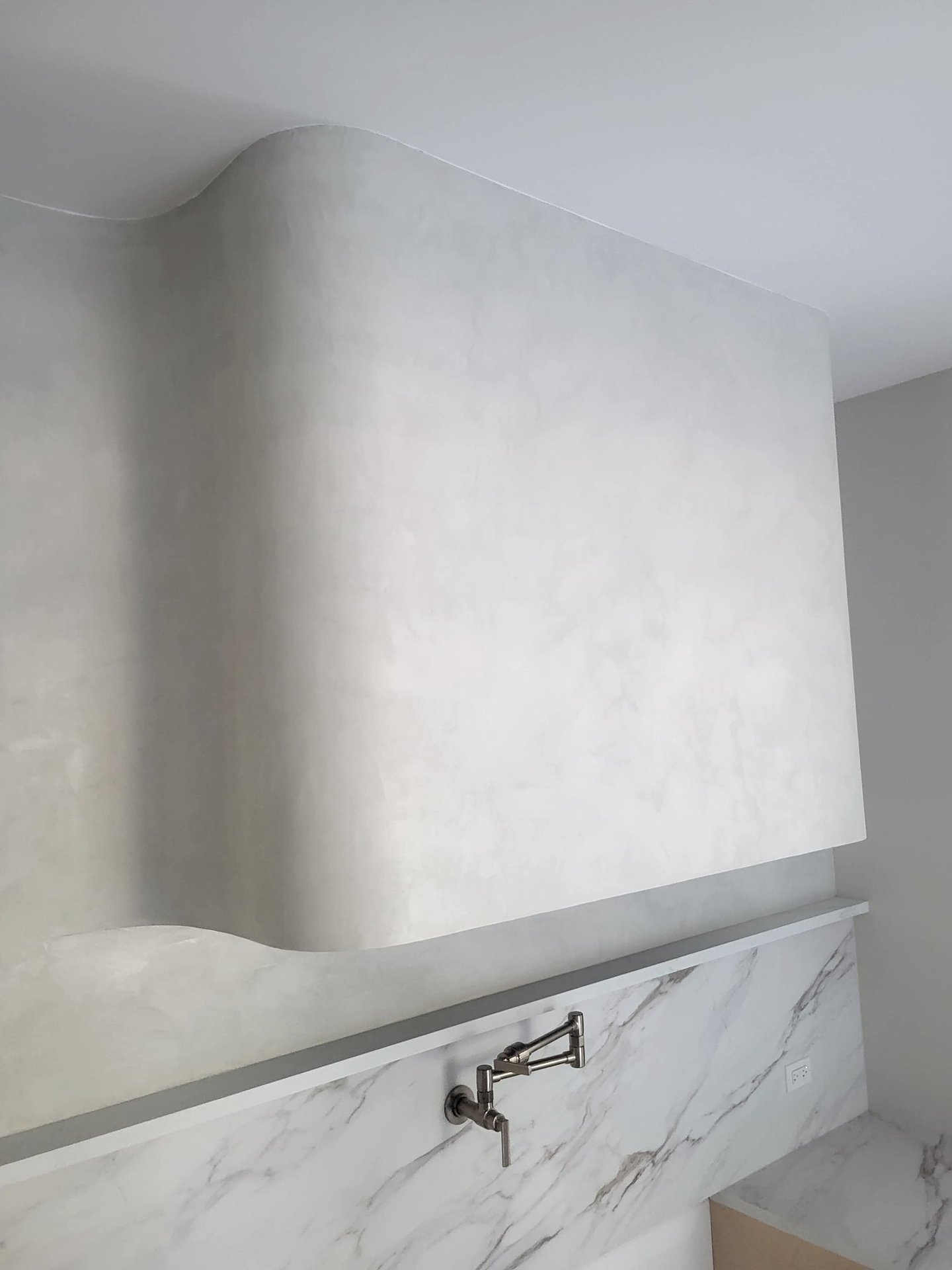 Micromarmo finish on Kitchen Hood