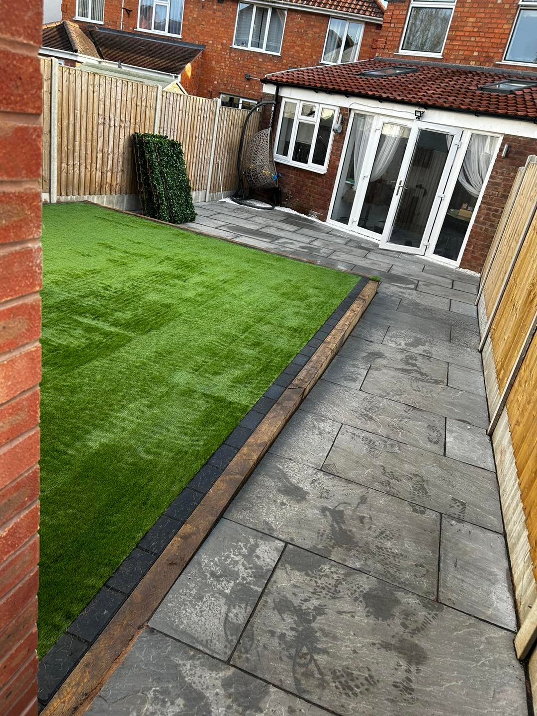 Family-friendly garden renovation in Worcester home