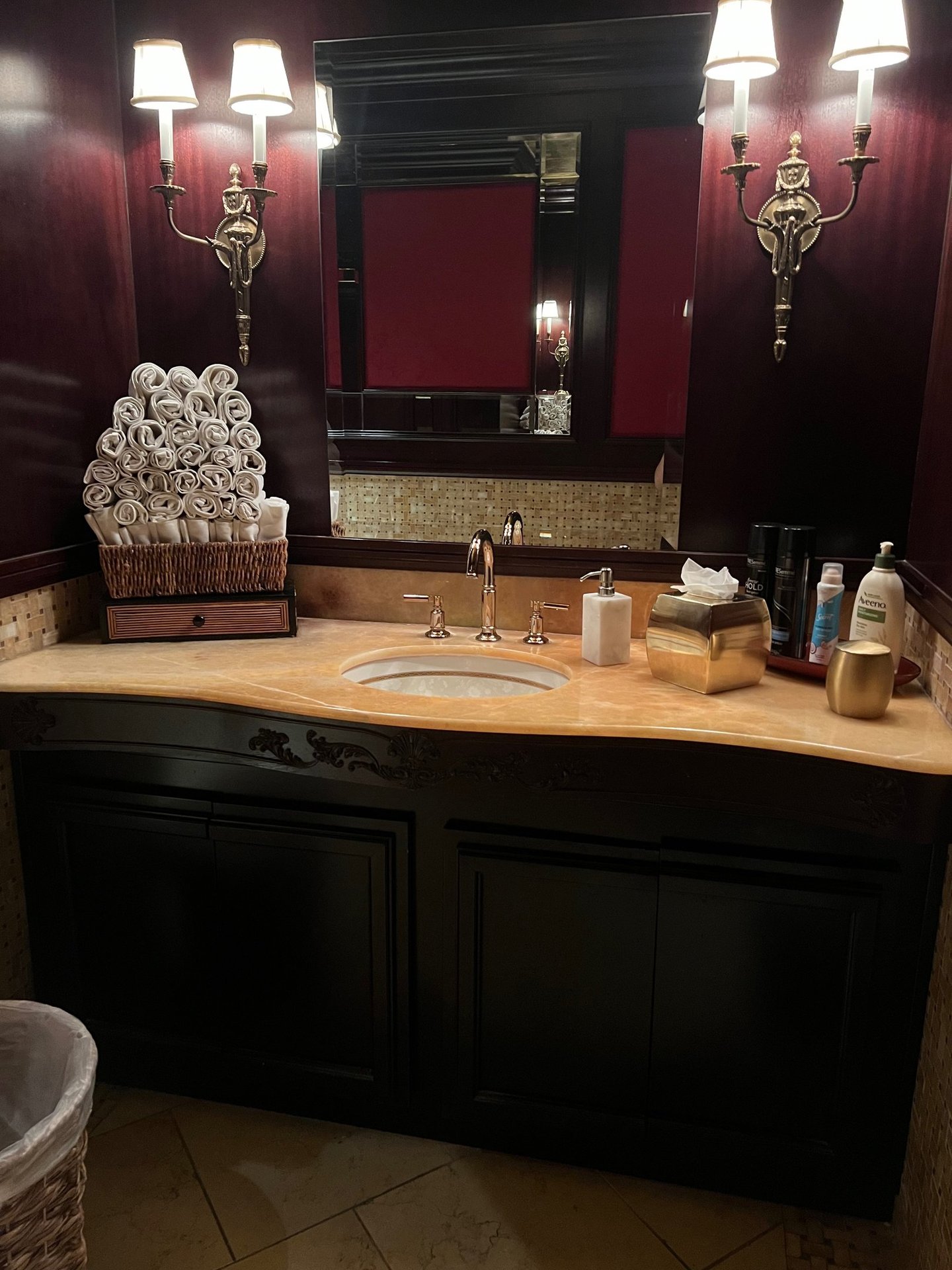 A Casino Bathroom and Sink
