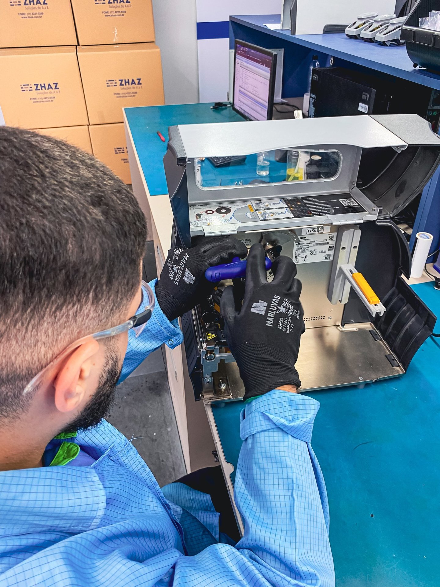 Equipe técnica de coletor de dados