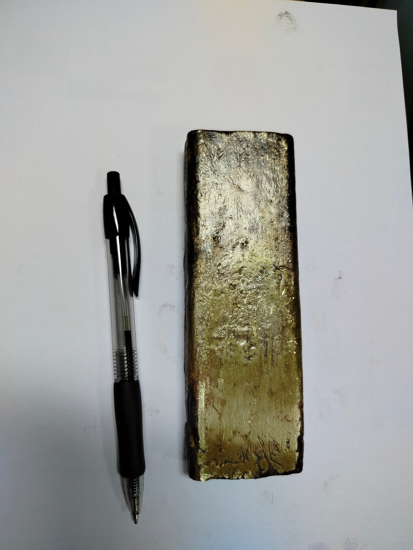 tamaño lingotes bronce y laton