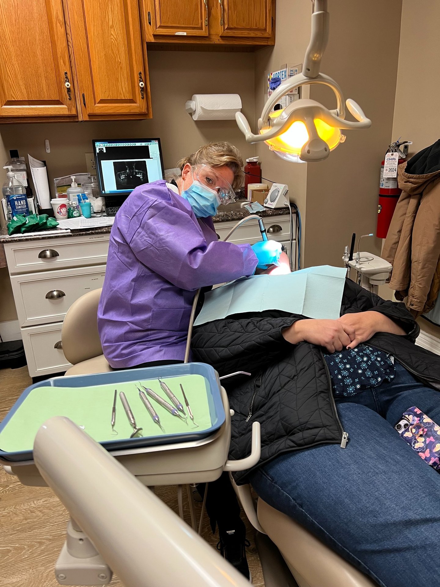 A patient receiving dental care at the center for hope and healing