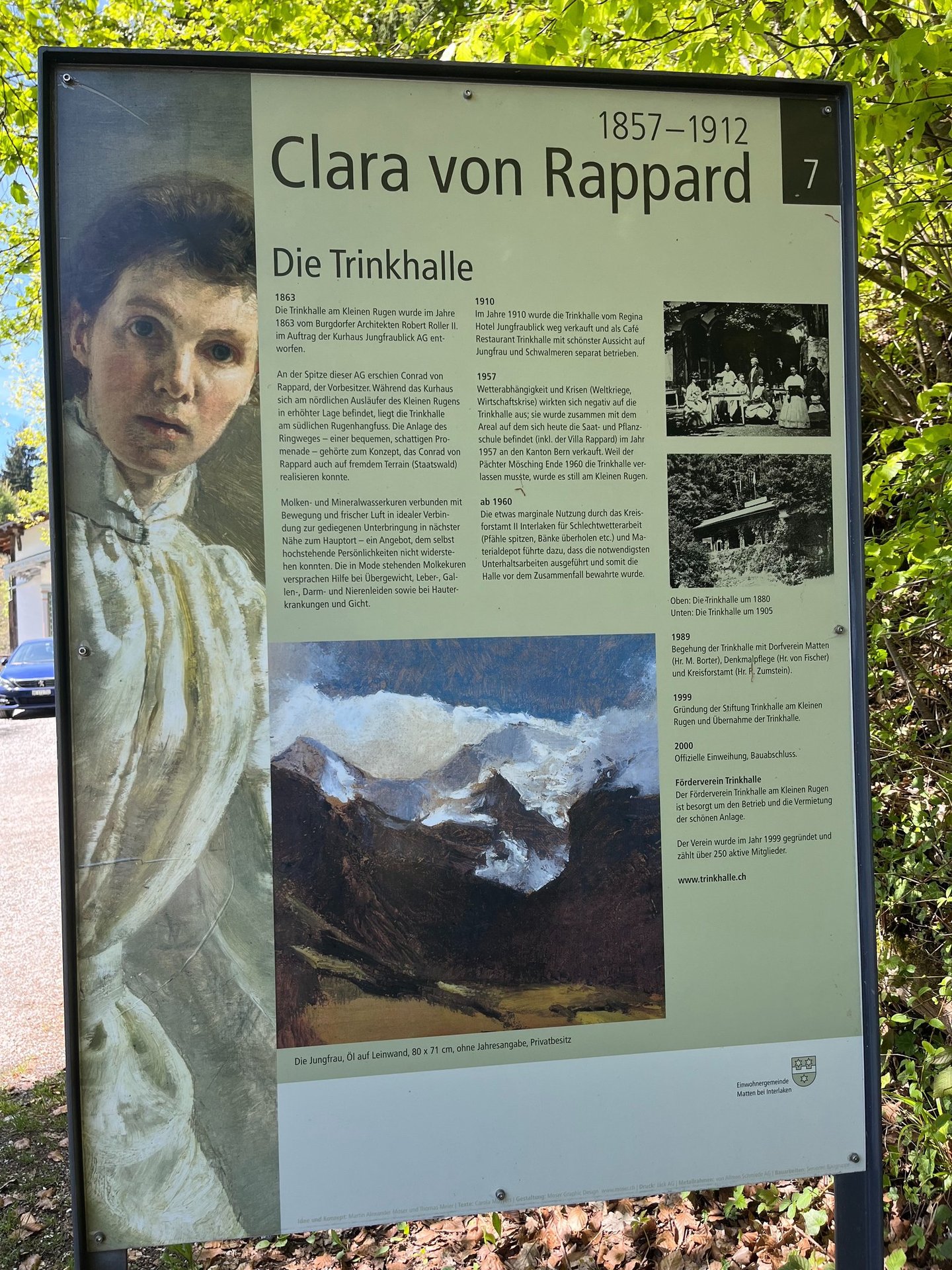 Interpretive panel along the Kleiner Rugen Ringweg in Matten bei Interlaken