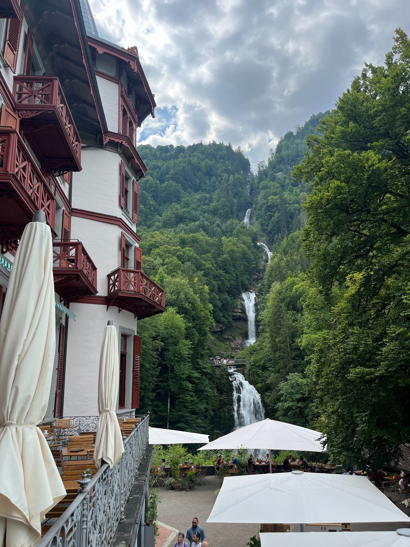 Giessbachfälle from the Grandhotel Giessbach