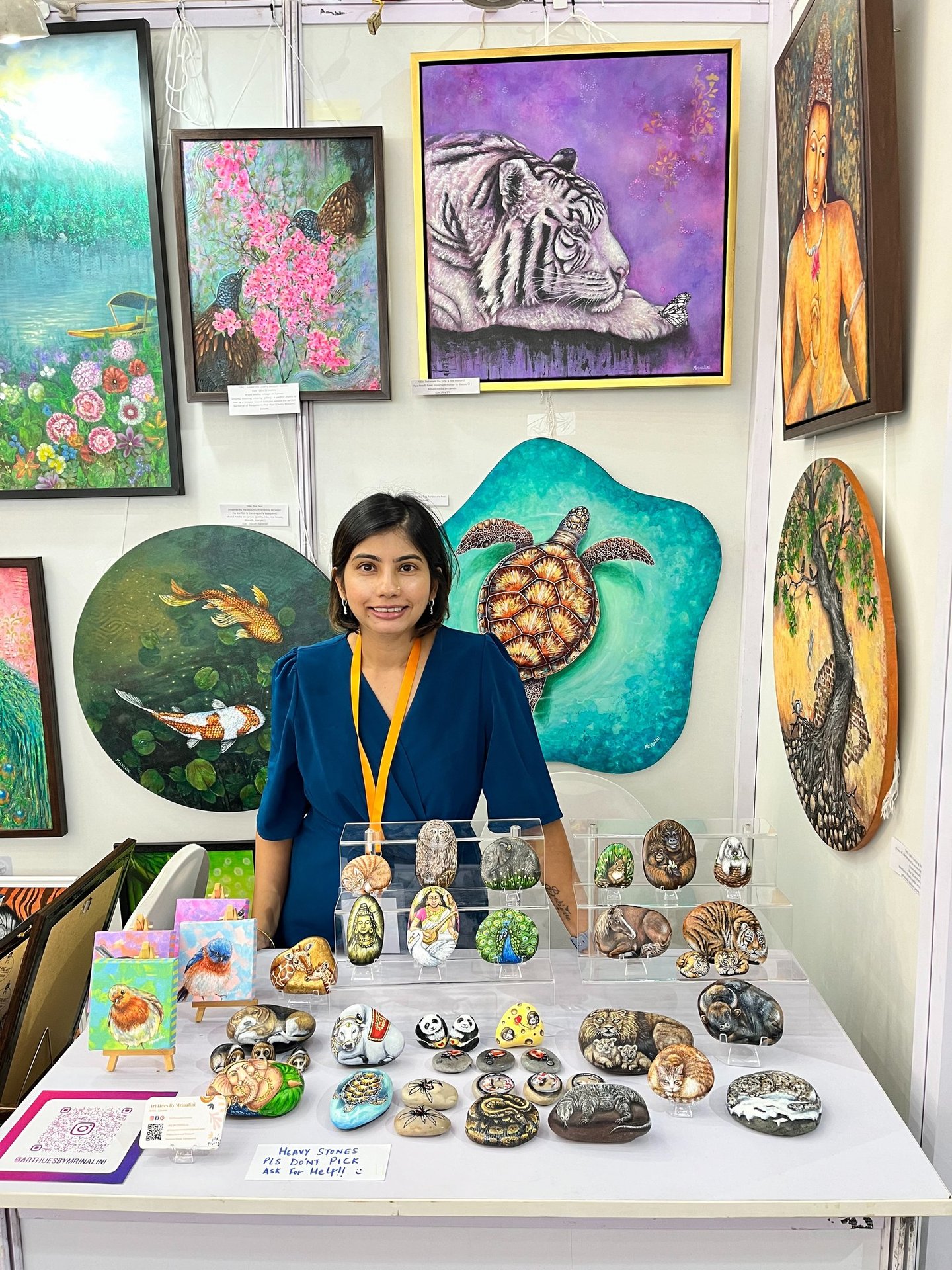 Indian contemporary nature and wildlife artist. Original stone paintings.