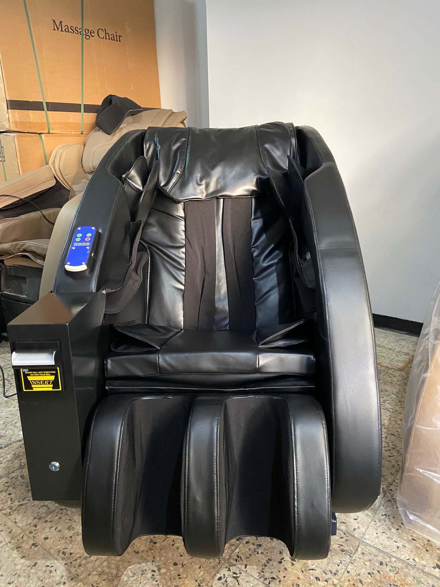 m3 ticari masaj koltuğu, kağıt parayla çalışır