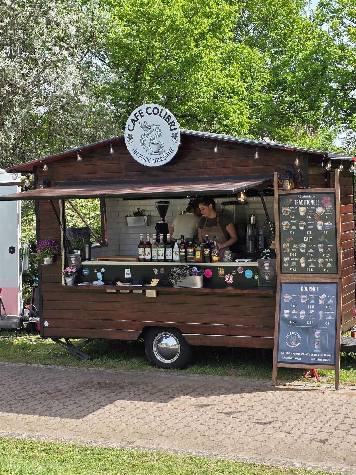 our baristas preparing for a festival