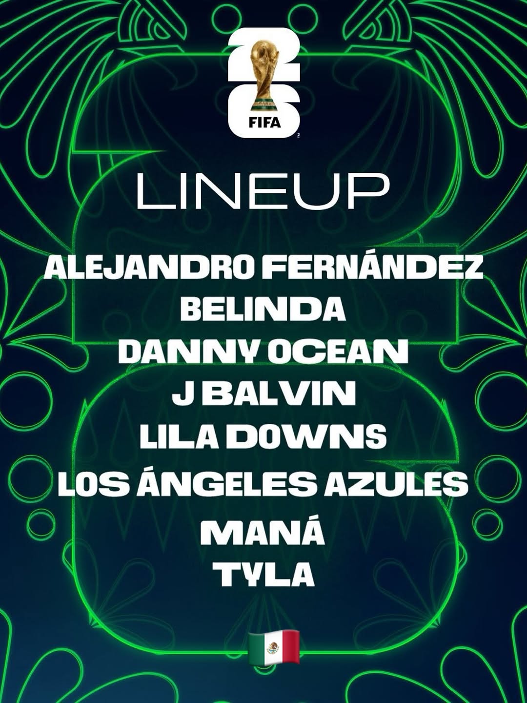 line-up oficial dos shows de abertura da Copa do Mundo FIFA 2026
