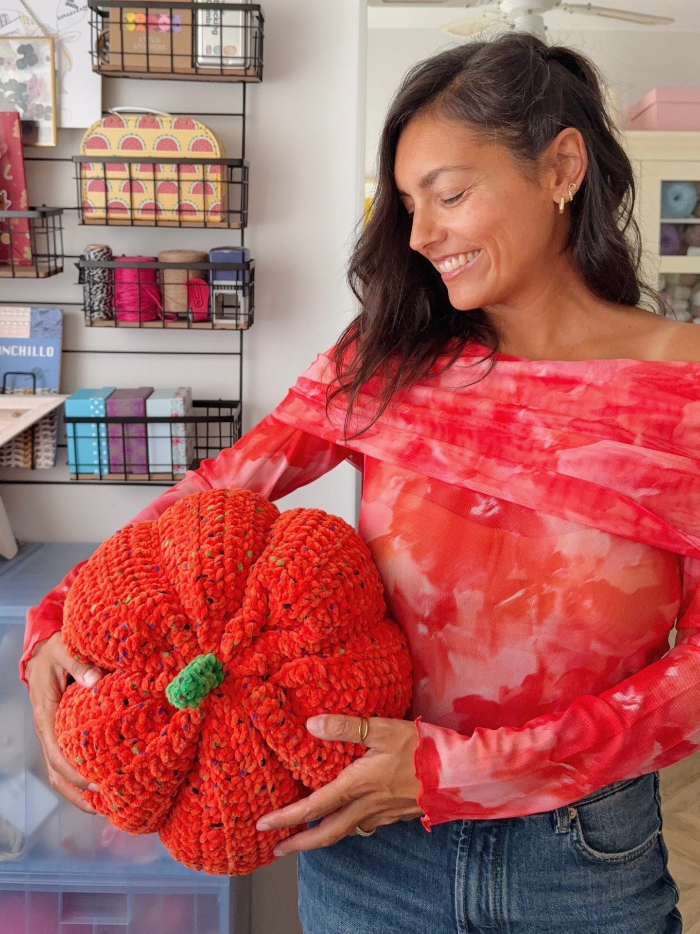 Patron crochet calabaza halloween