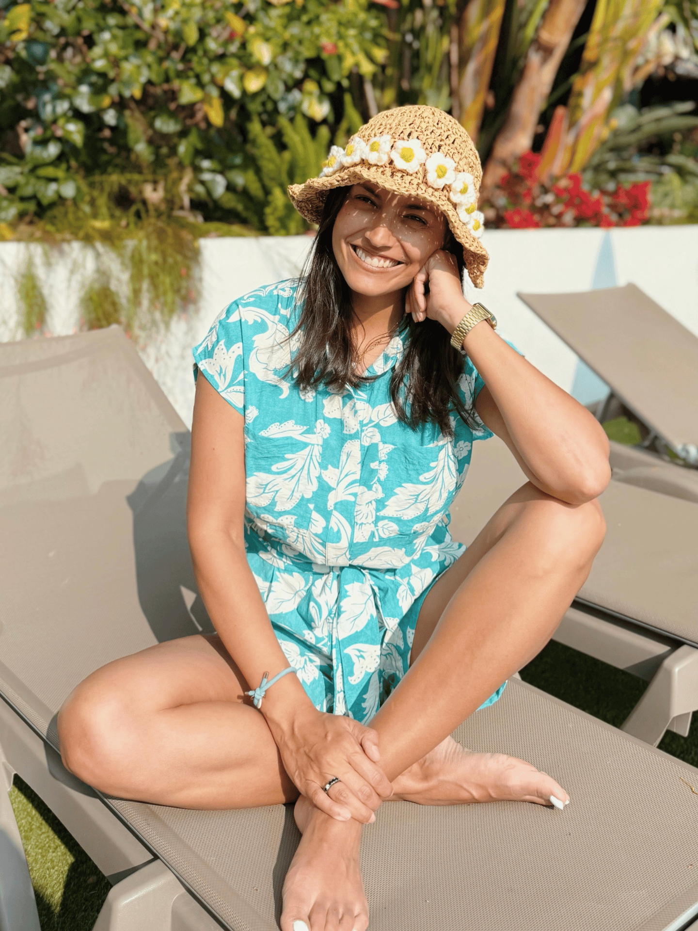 Patron crochet gorro rafia verano