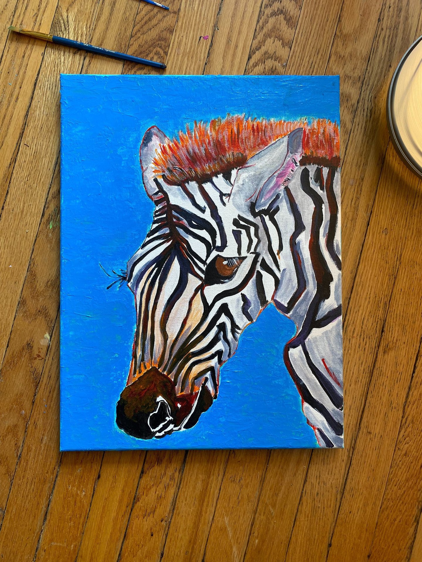 Zolo The Zebra Acrylic Canvas Painting