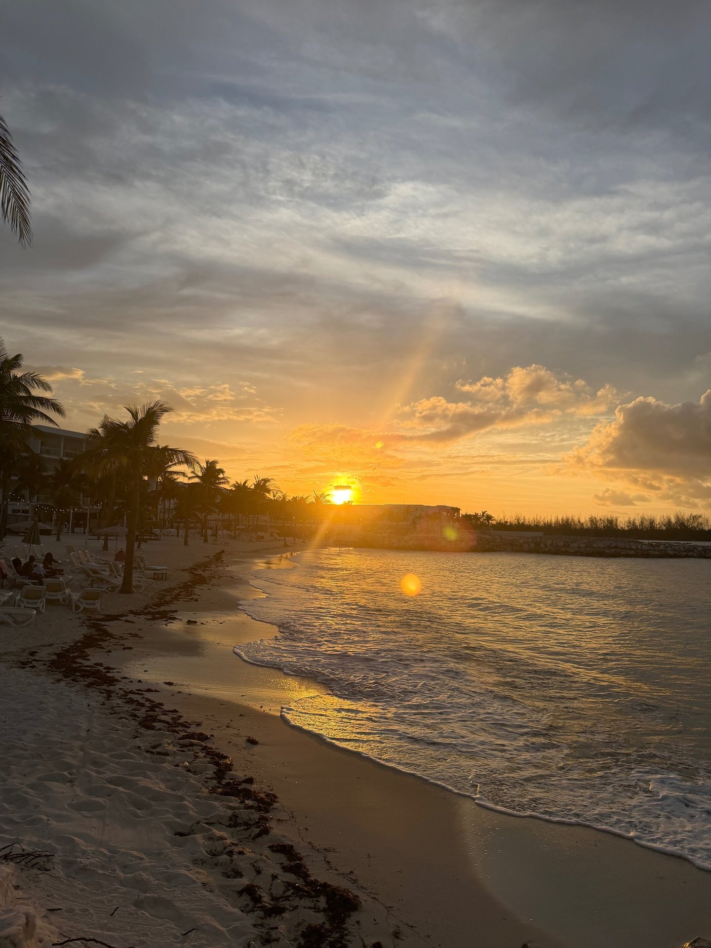 sunset in Montego Bay Jamaica and Riu Palace