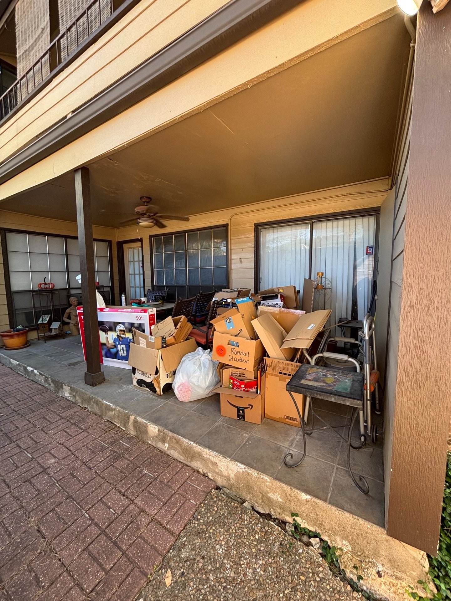 House full of Empty Cardboard boxes