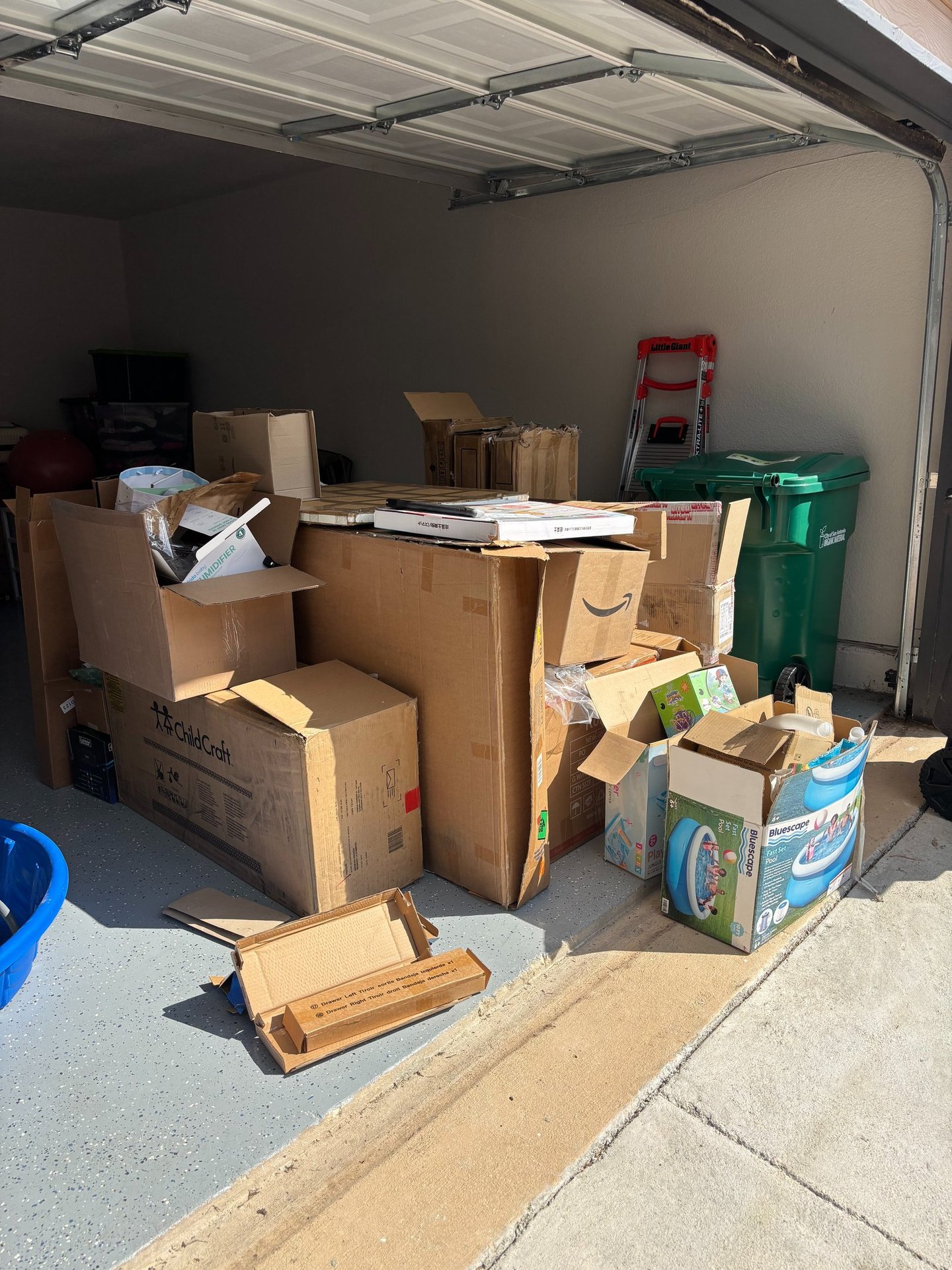 Home In Need of Cardboard Recycling 