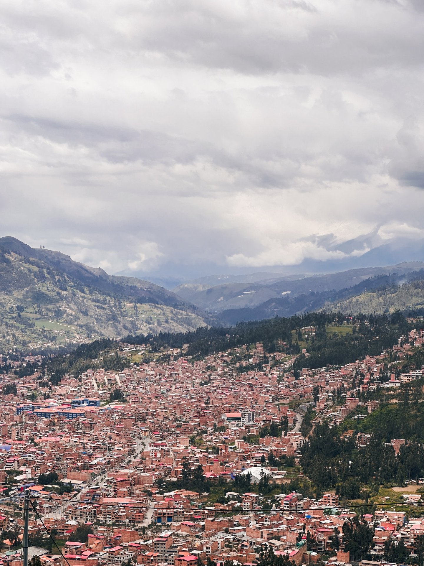 Mountain view of Huaraz, Peru
