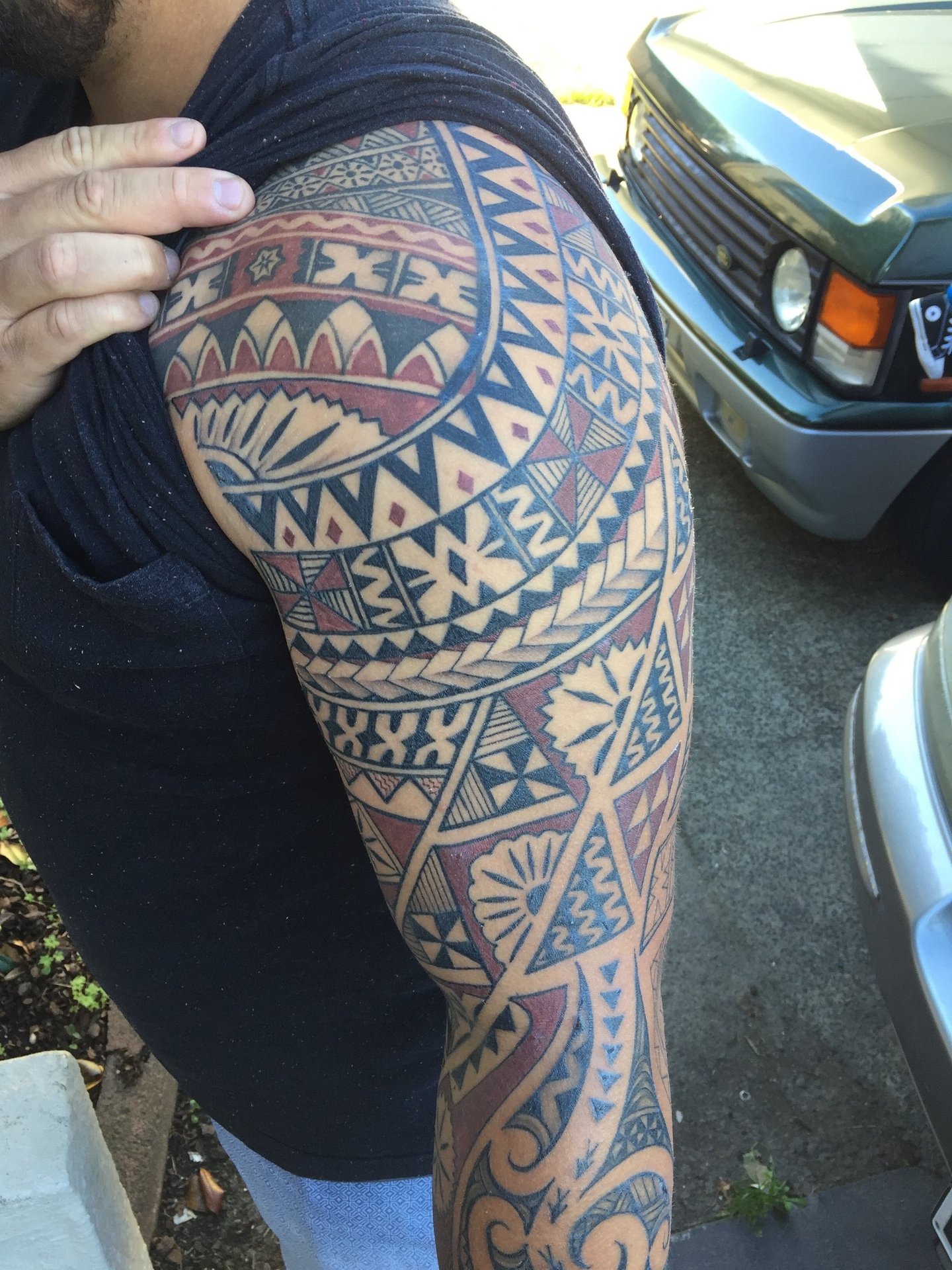 Fijian sleeve tattoo carl cocker polynesian tattoo artist brisbane sydney perth melbourne australia 