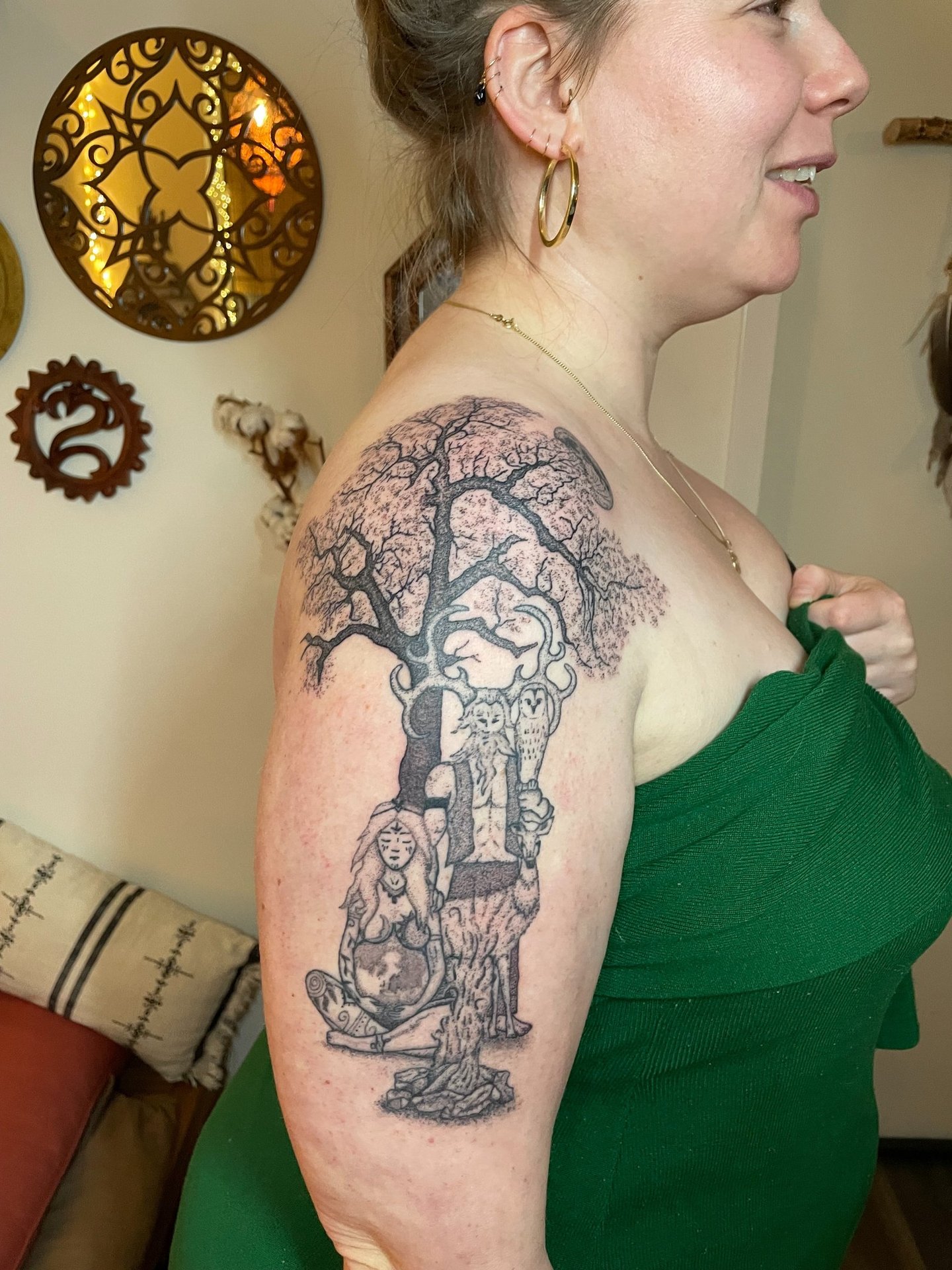Ceremonial Dotwork Handpoke Tattoo