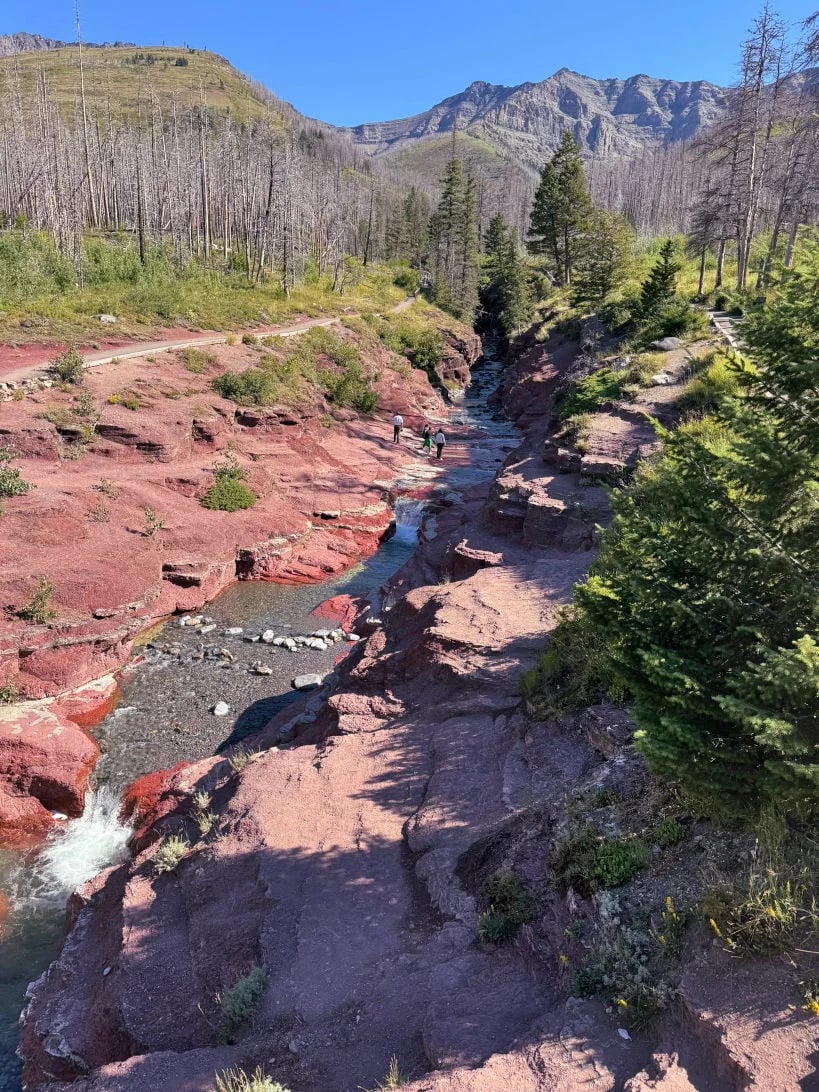 Red Rock Canyon. Argillite rock that formed with the presence of oxygen to give off the red colour.