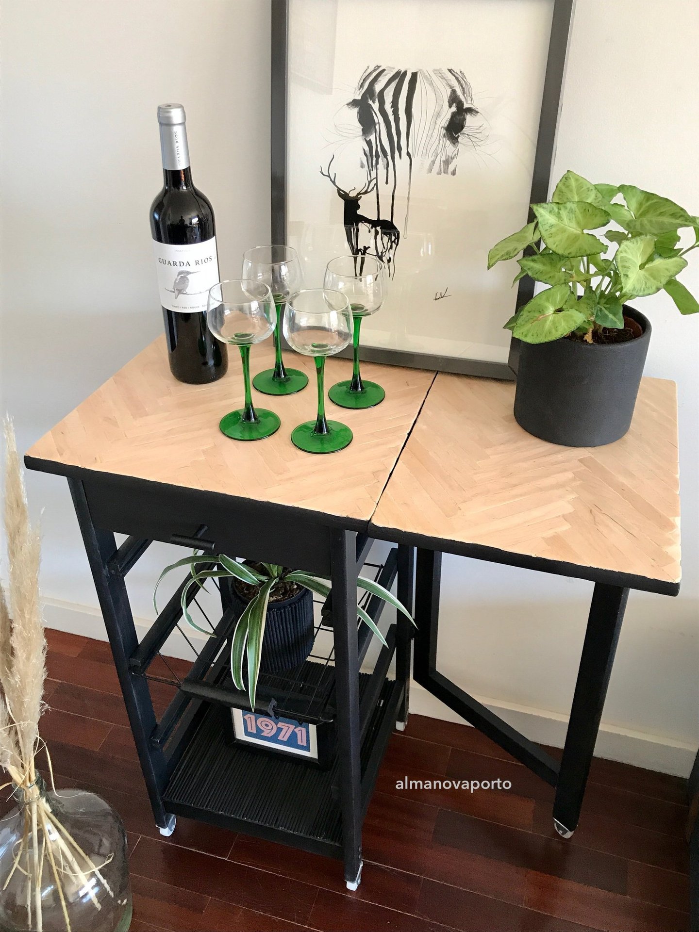 AFTER: Modern Upcycled Retro Drinks Trolley