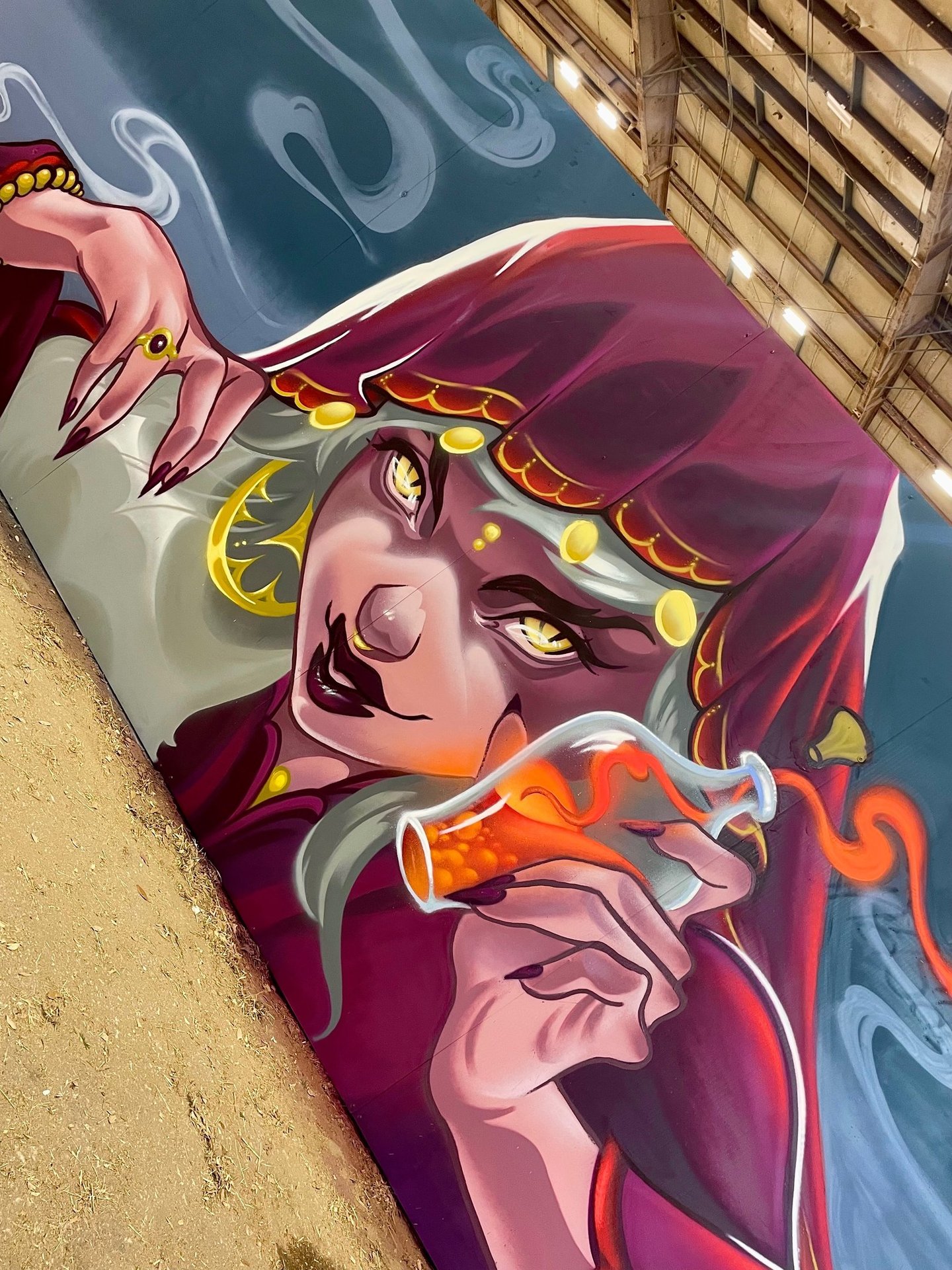 Oracle’s Elixir - Mural en EEUU, street art, arte urbano por Ona Salvador