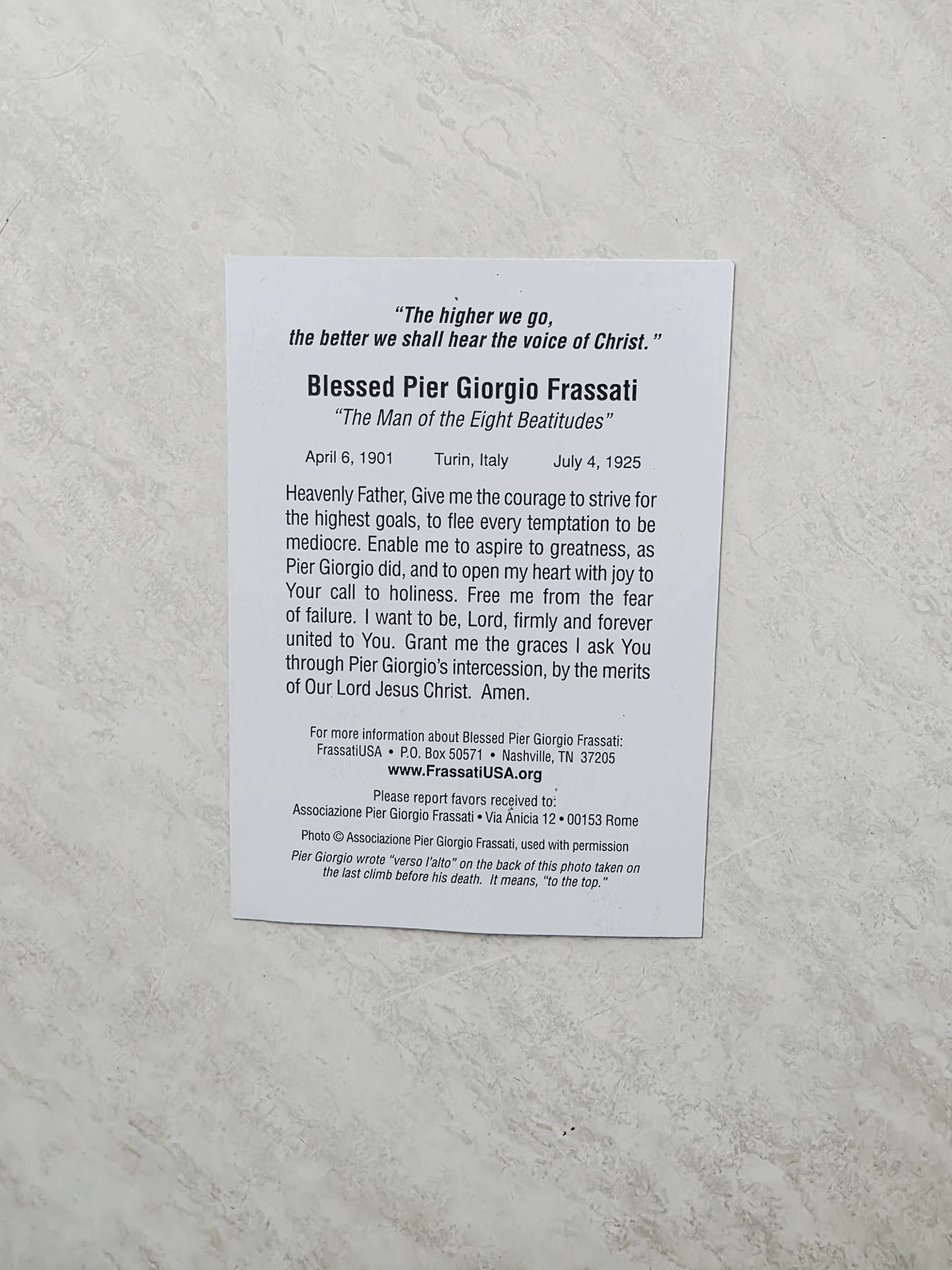 Blessed Pier Giorgio Frassati "The Man of the Eight Beatitudes"