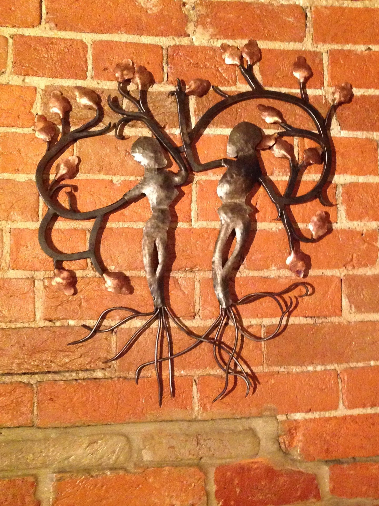 steel lovers with roots and copper leaves