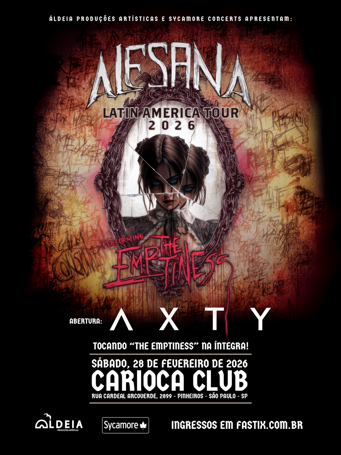 Axty é confirmada como abertura para o show do Alesana em São Paulo