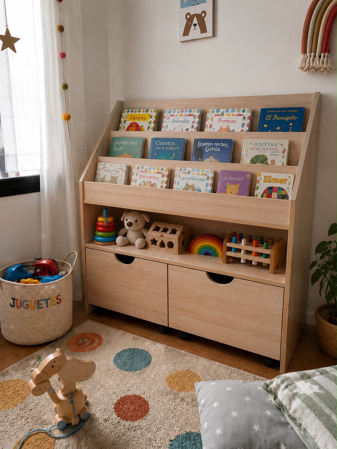 Organizador de juguetes montessori