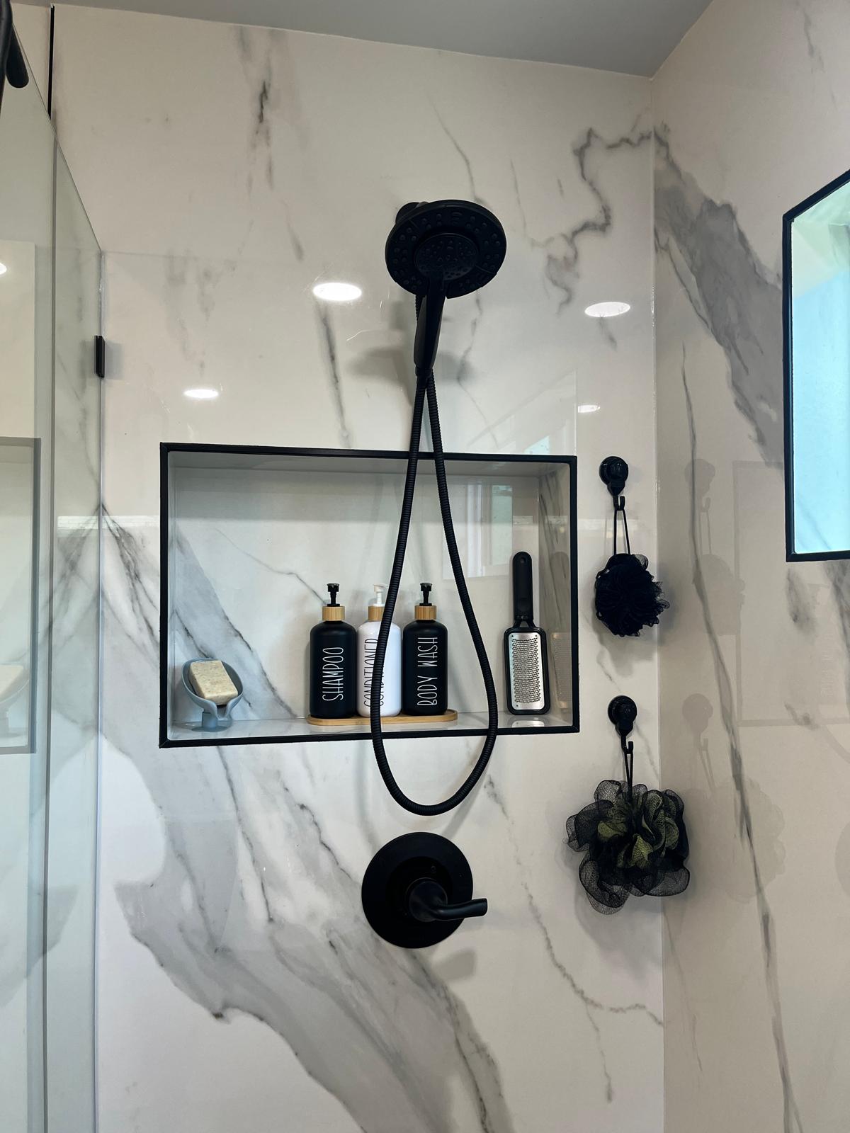Interior of renovated bathroom