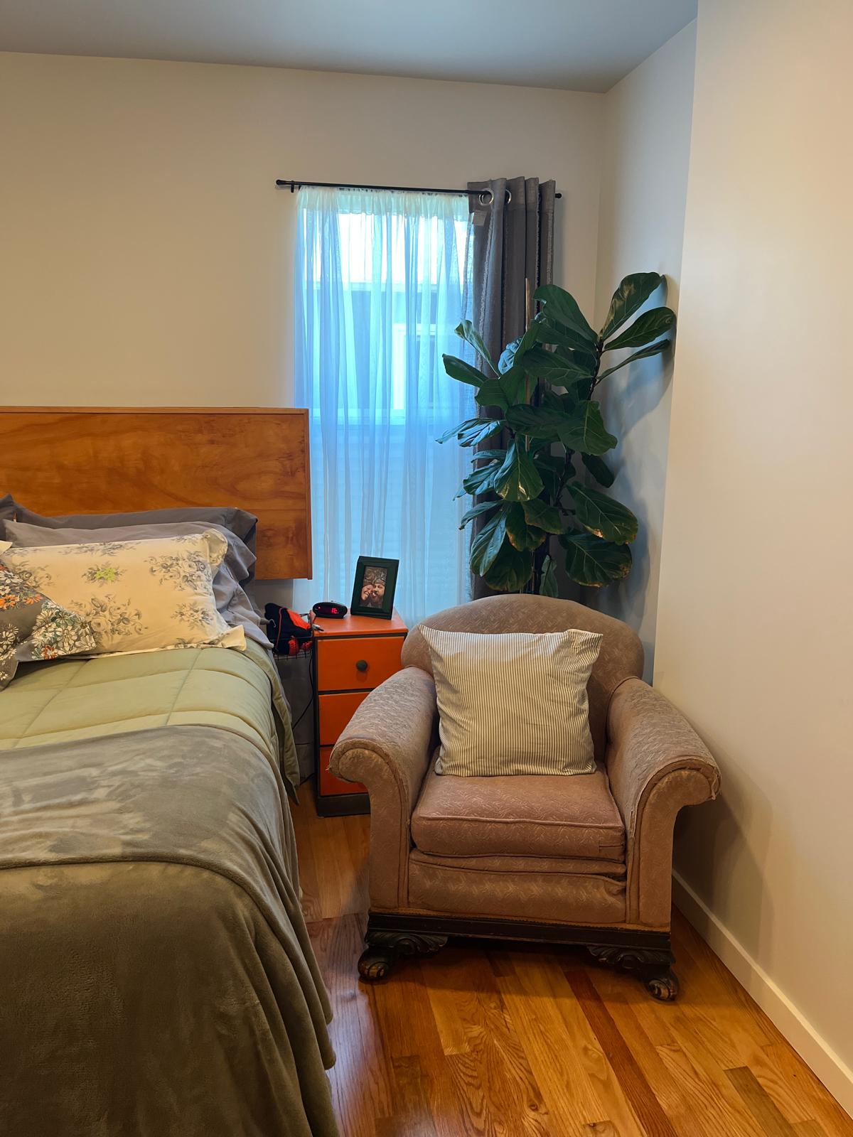 Interior of renovated bedroom