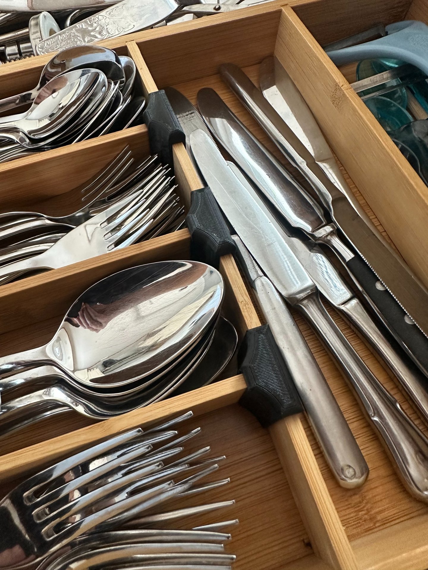 3D-Druck Besteckfach Verbinder schwarz