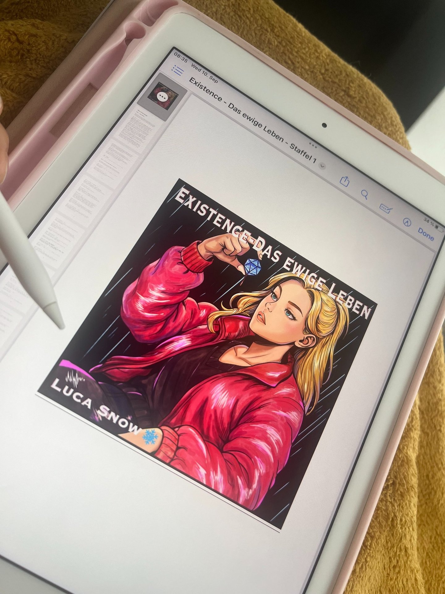 Yara Schneider - Foto von Existence - Das ewige Leben - Staffel 1 - Skript auf einem Tablett