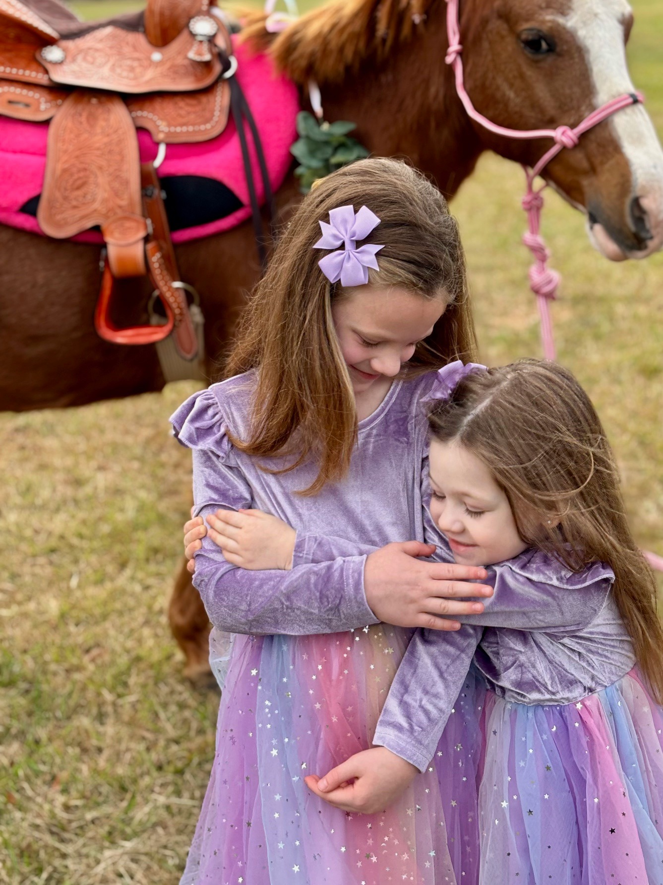 Princesses are all smiles after riding Unicorn Snickers
