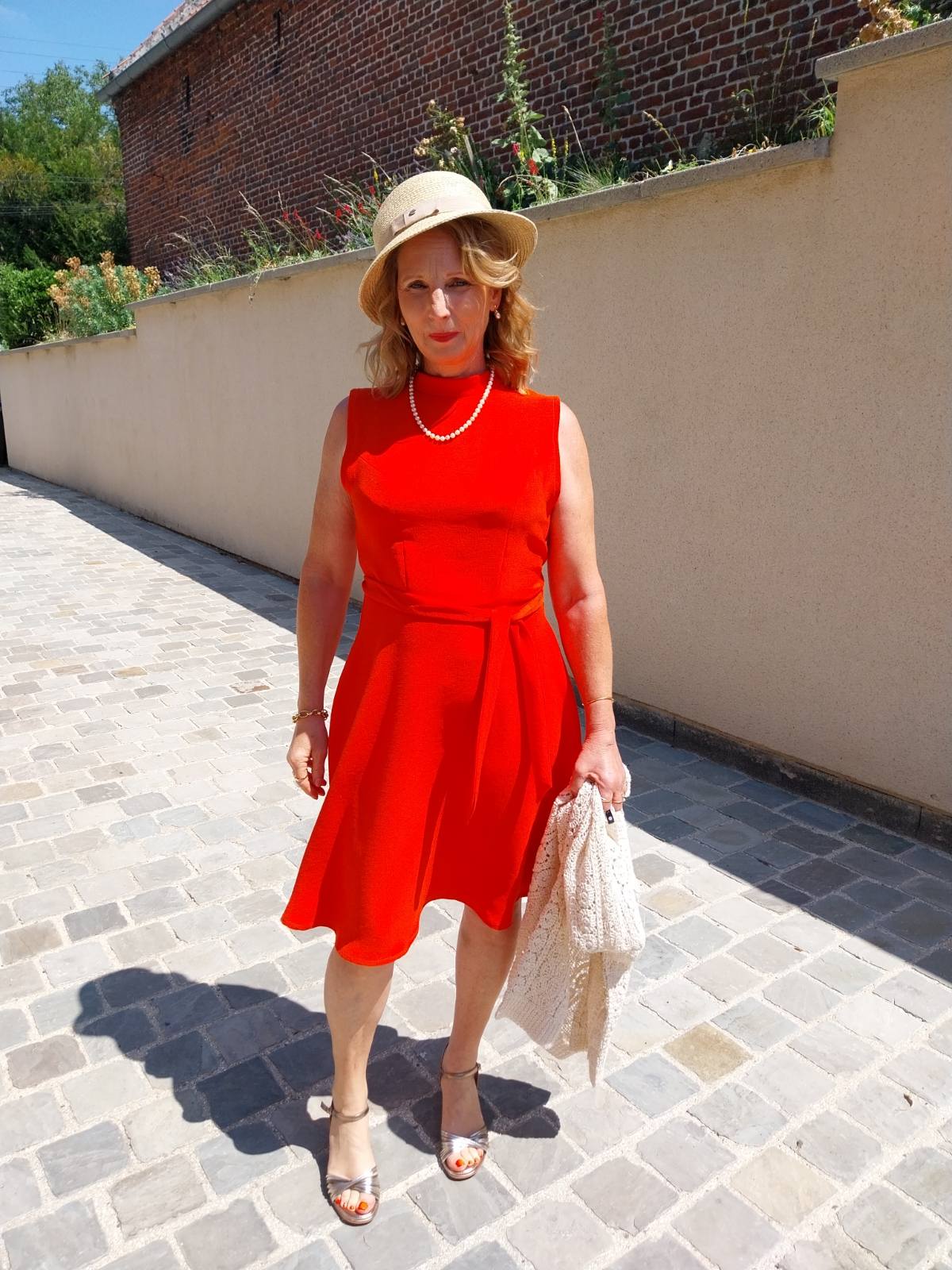 robe de cérémonie orange sur-mesure