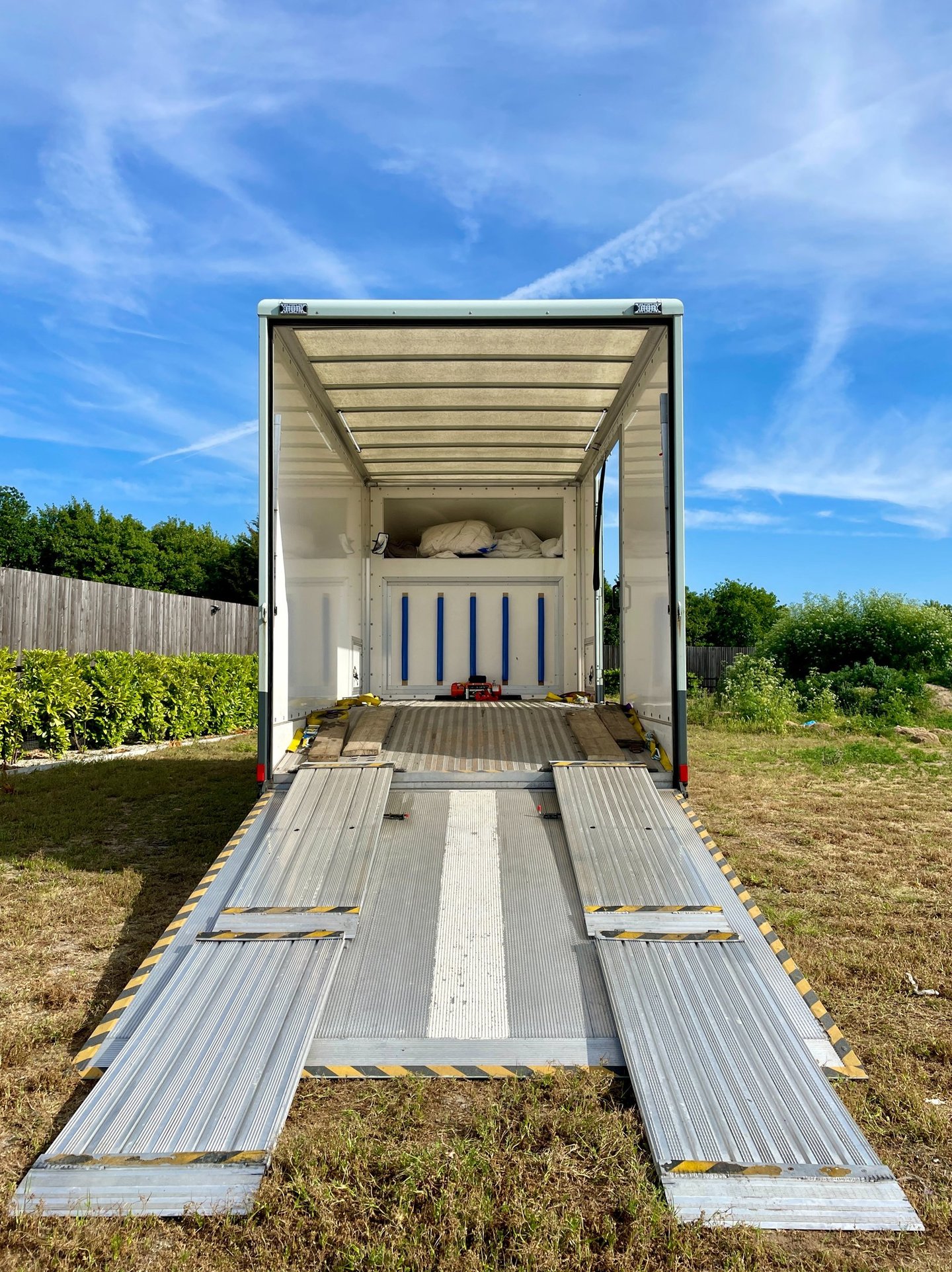 Rear view of 468 Logistics van