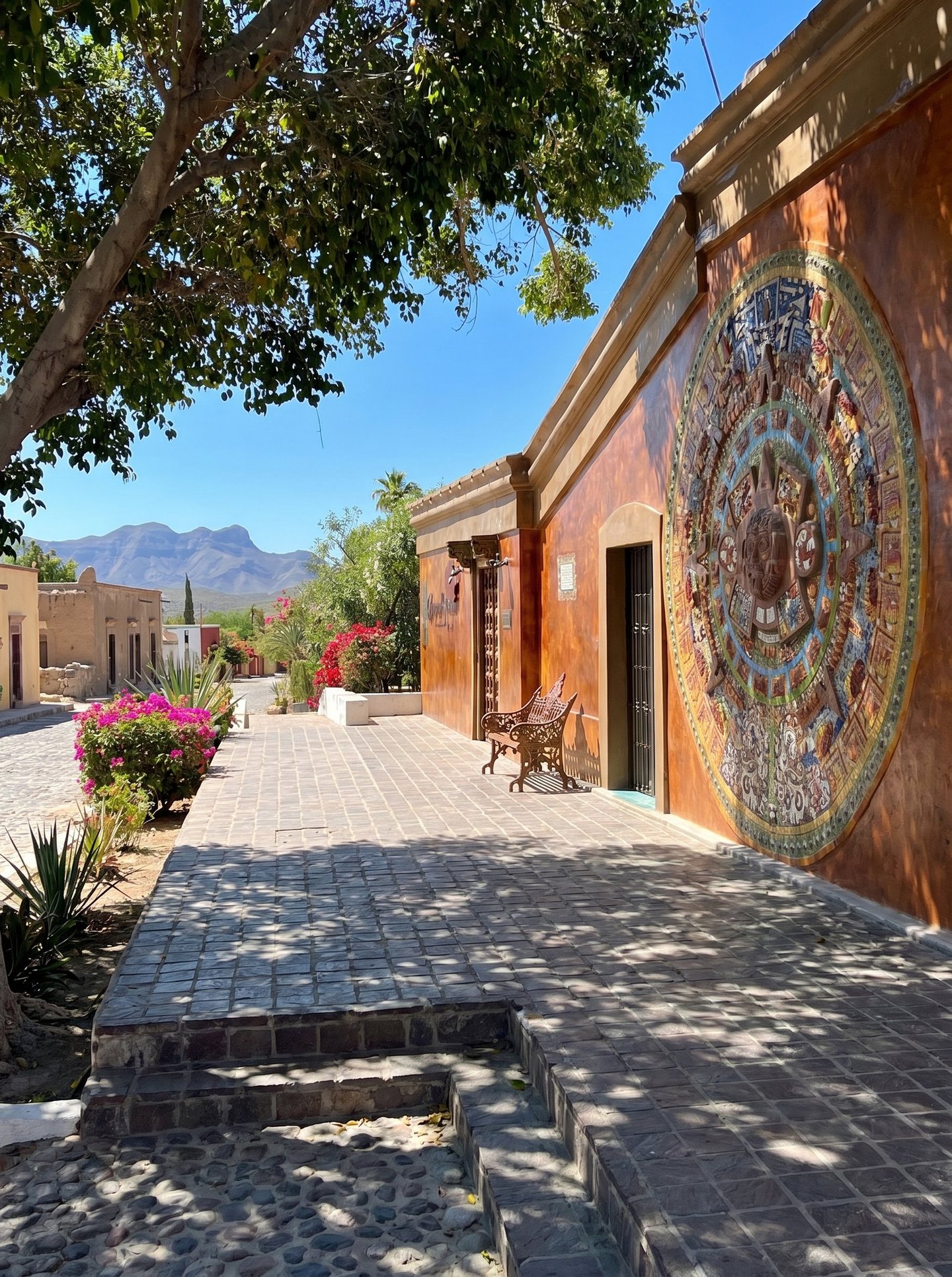 calle colorida en todos santos baja californai sur