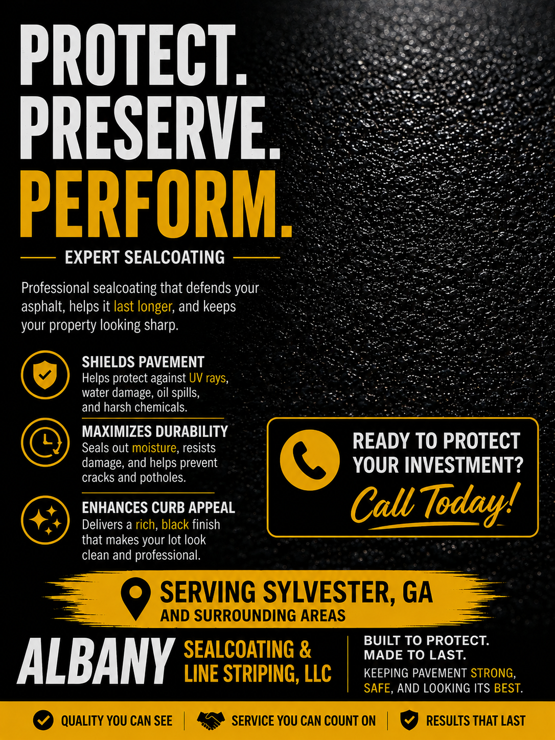 Seal Coating Parking Lot in Sylvester, GA - Protect & Extend Asphalt Life