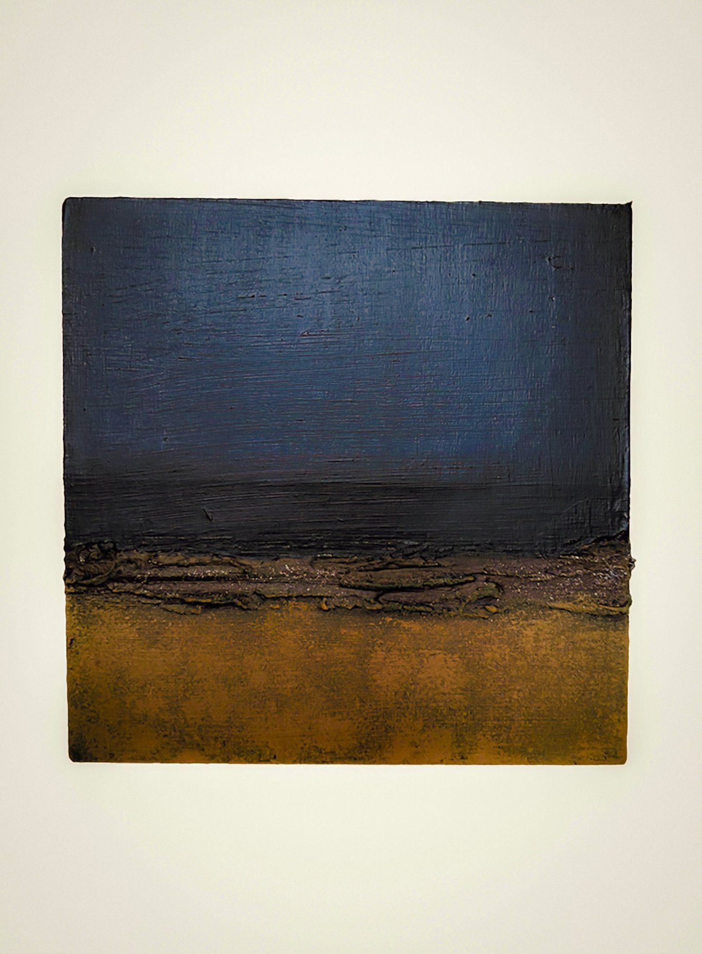 Mixed media abstract art. Landscape abstract. Laurence Moracchini Ditchling Studio.