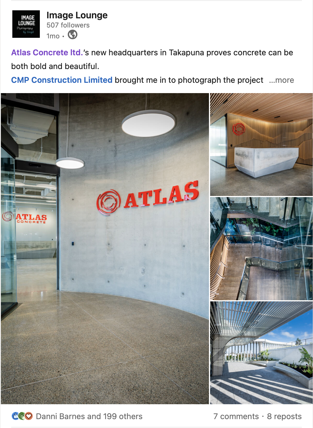 LinkedIn post Image Lounge Auckland photographer