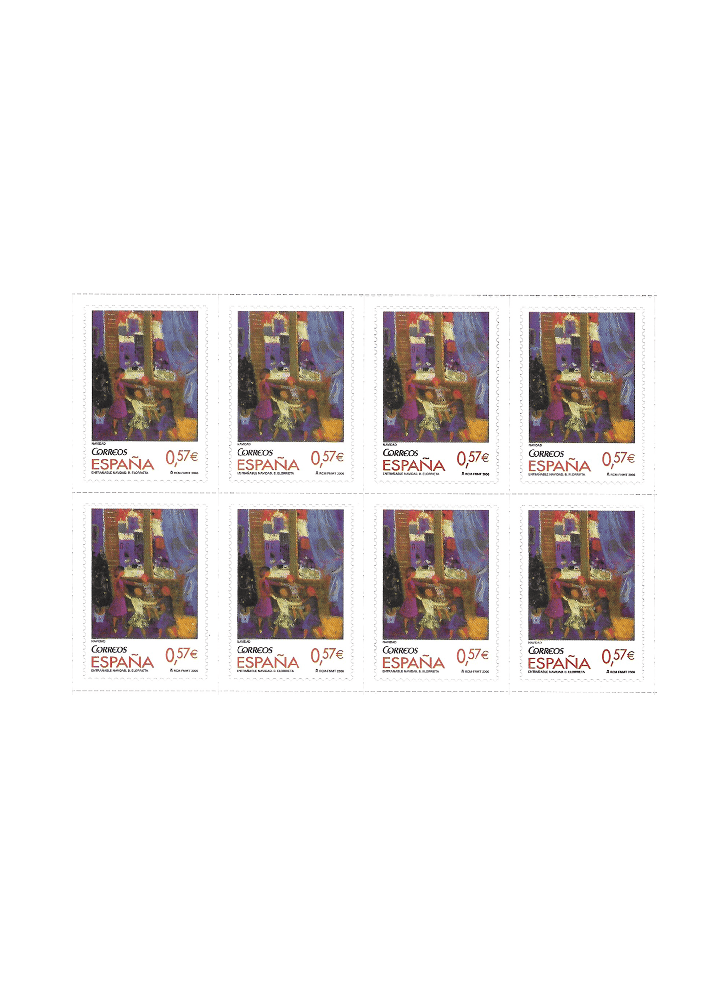 sello correos edicion navidad Belen Elorrieta