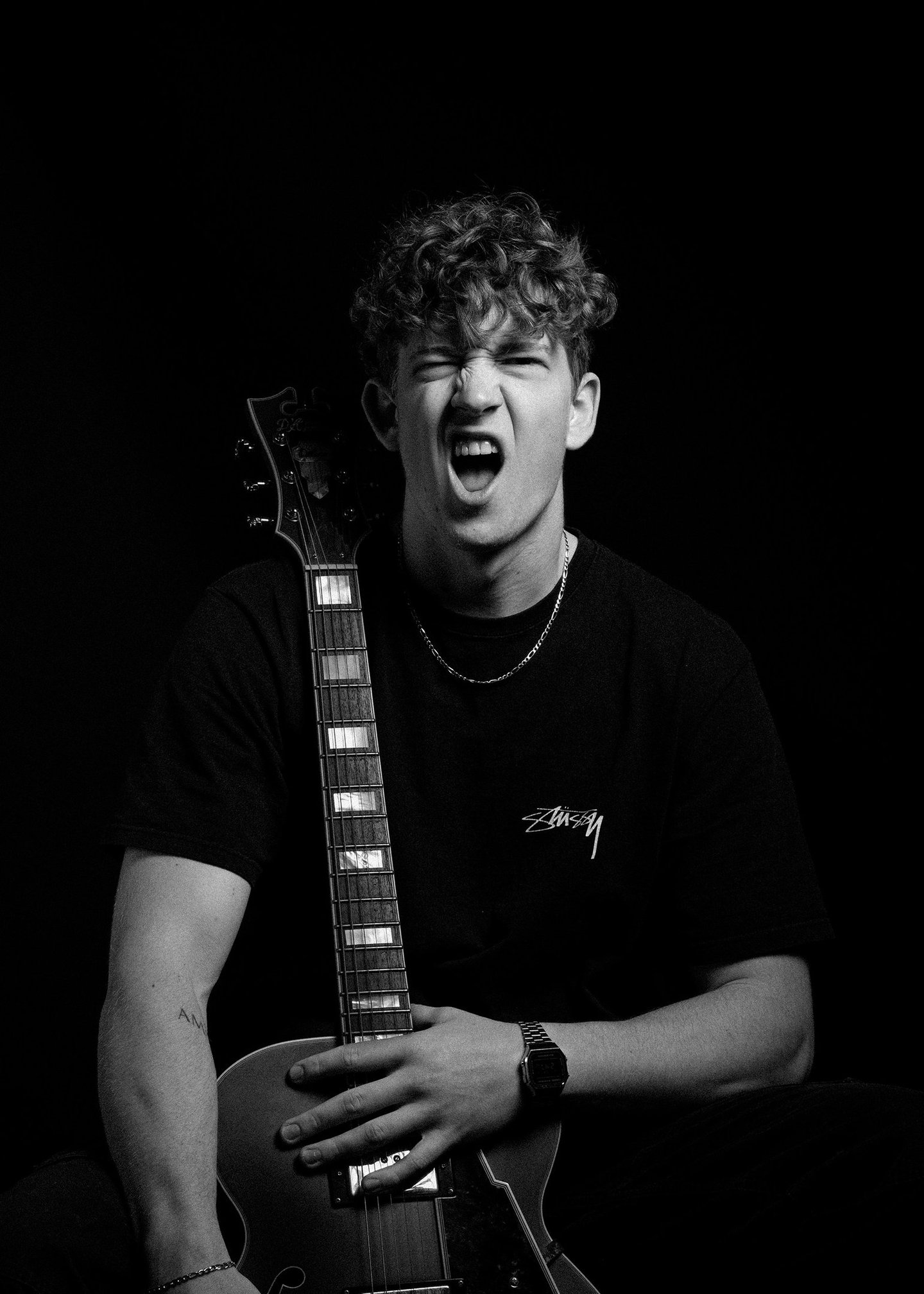 portrait of a man with a guitar 