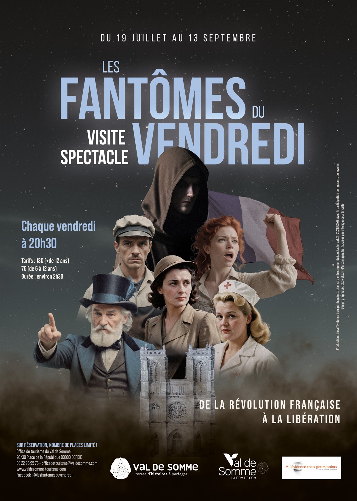 Affiche des Fantômes du vendredi. Val de Somme. A l'évidence trois petit points.