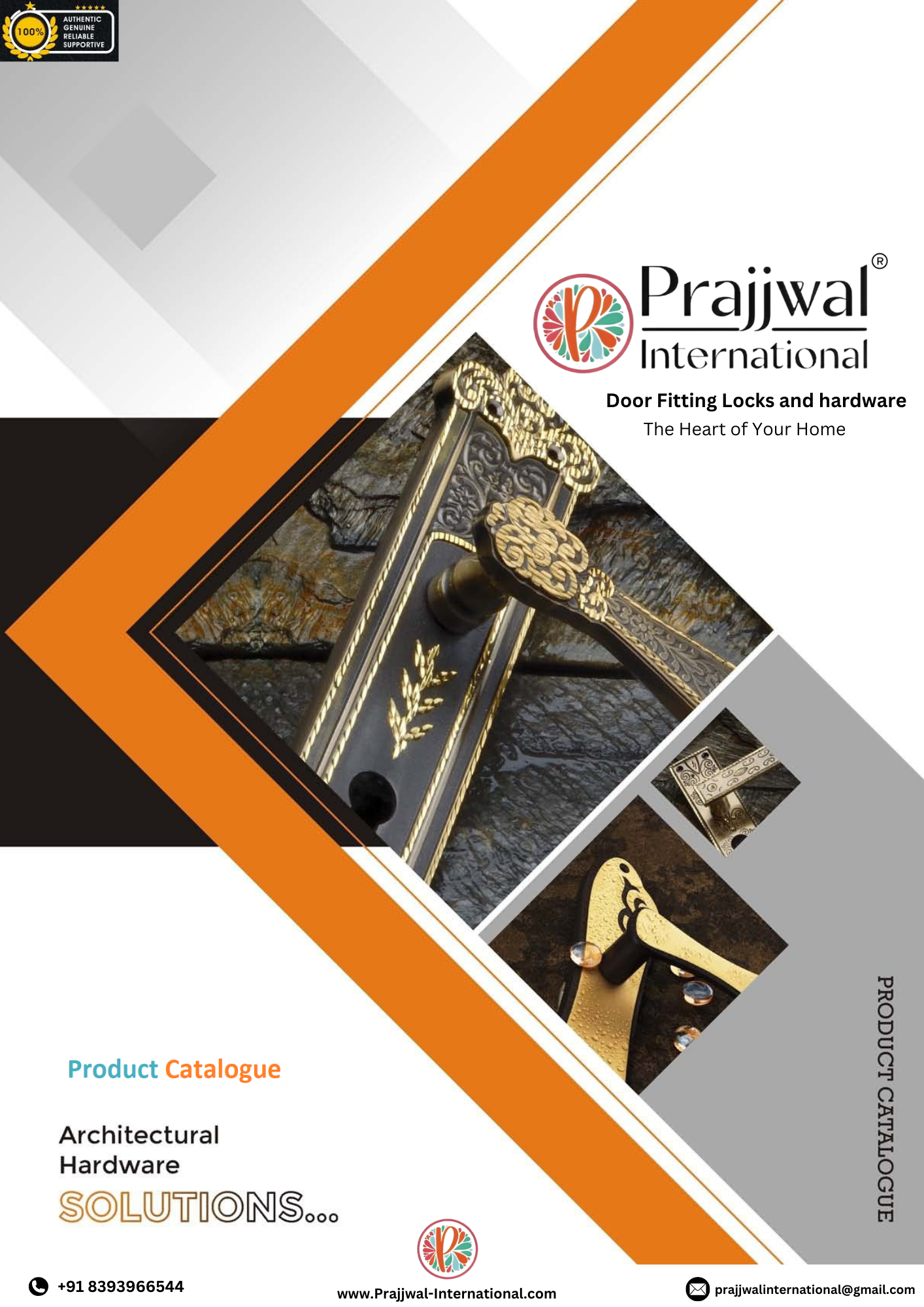 Brass handles manufactured by Prajjwal International