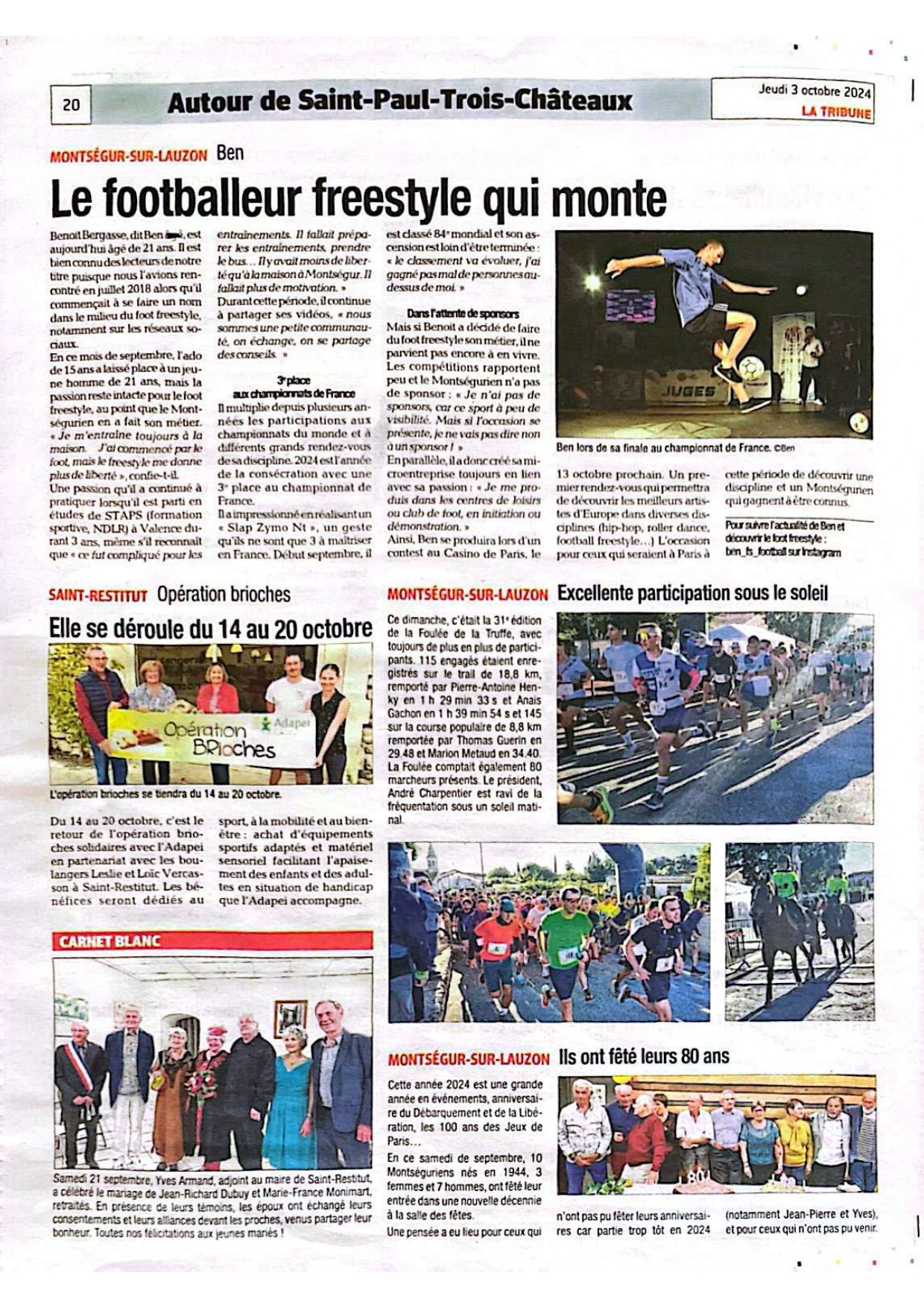 apparition en presse la tribune ben